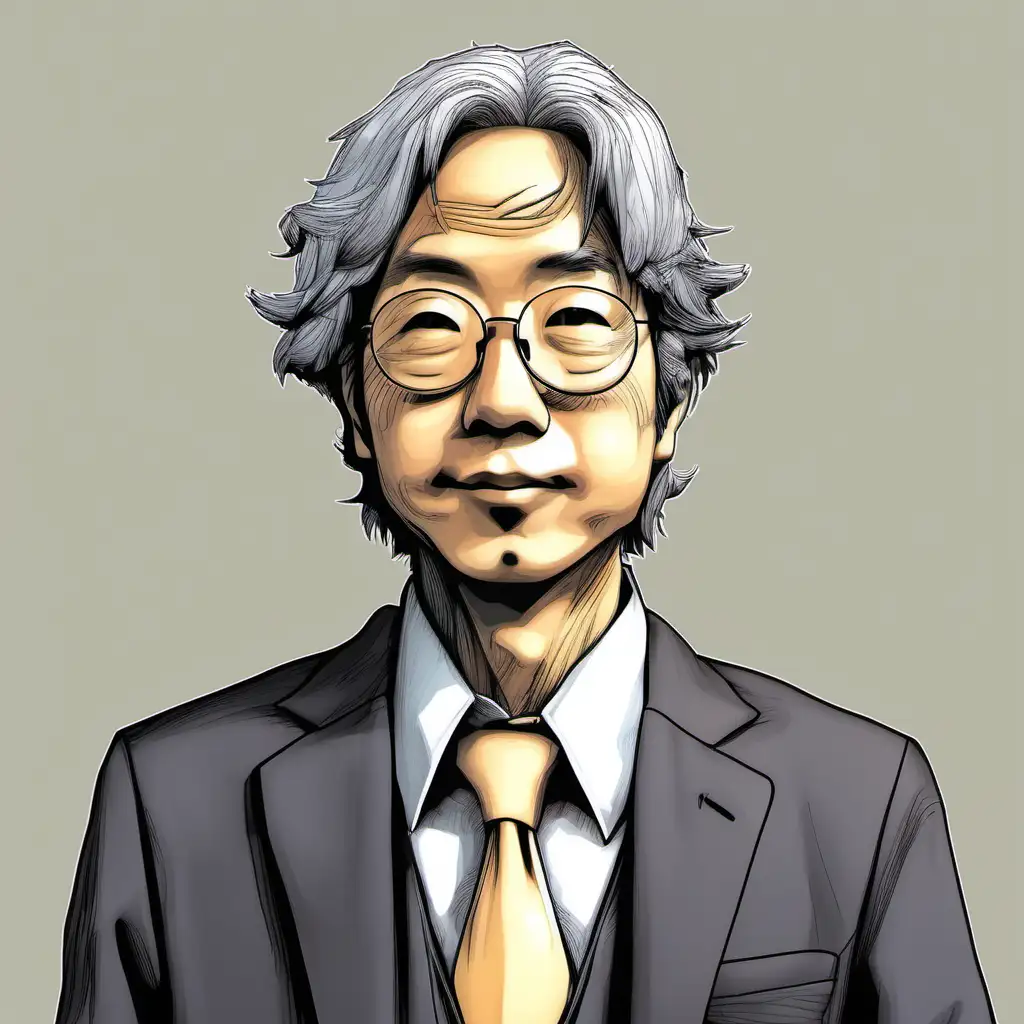 Cryptocurrency Creator Satoshi Nakamoto Portrait