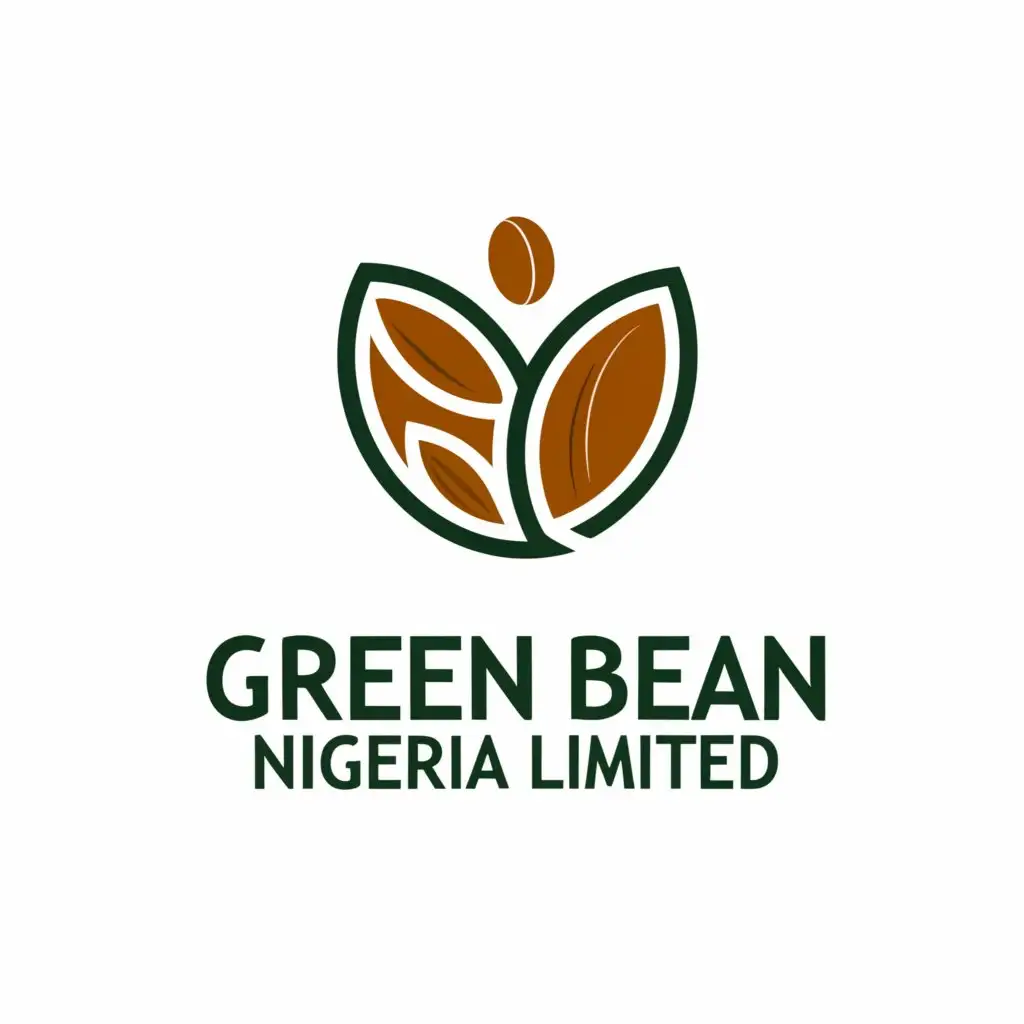 a logo design,with the text "GREEN BEAN NIGERIA LIMITED", main symbol:COFFEE PLANT,Moderate,clear background