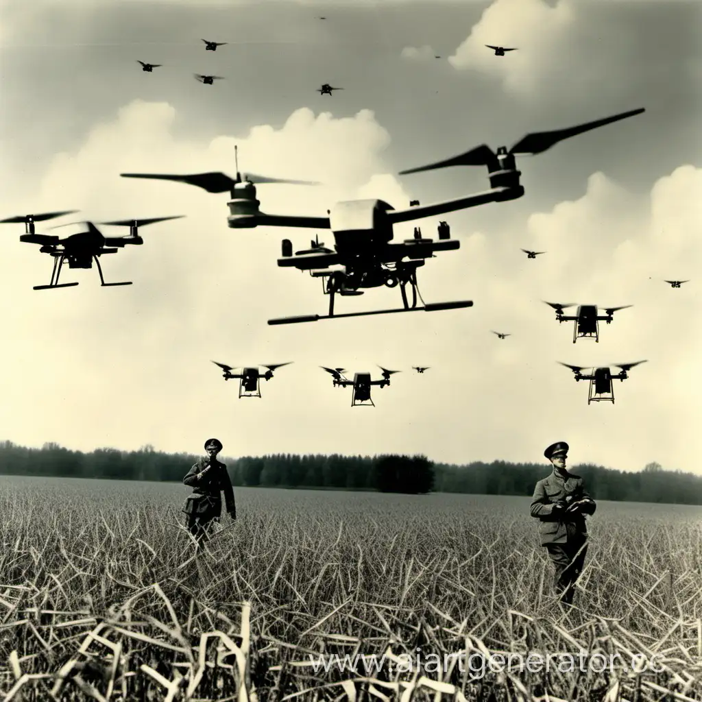 German-Drones-and-1941-Hummers-in-Aerial-Formation