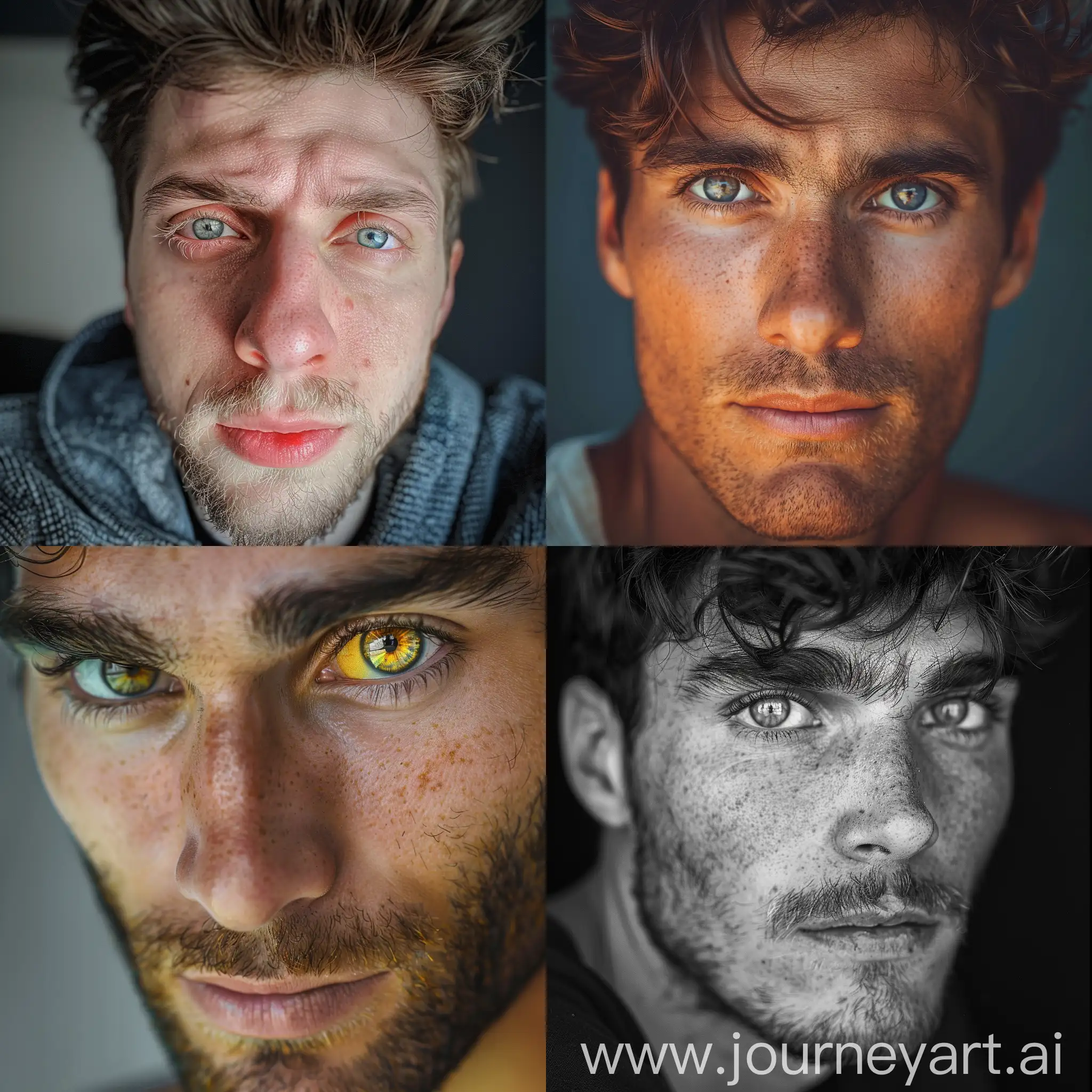 Photo of a man with heterochromatic eyes