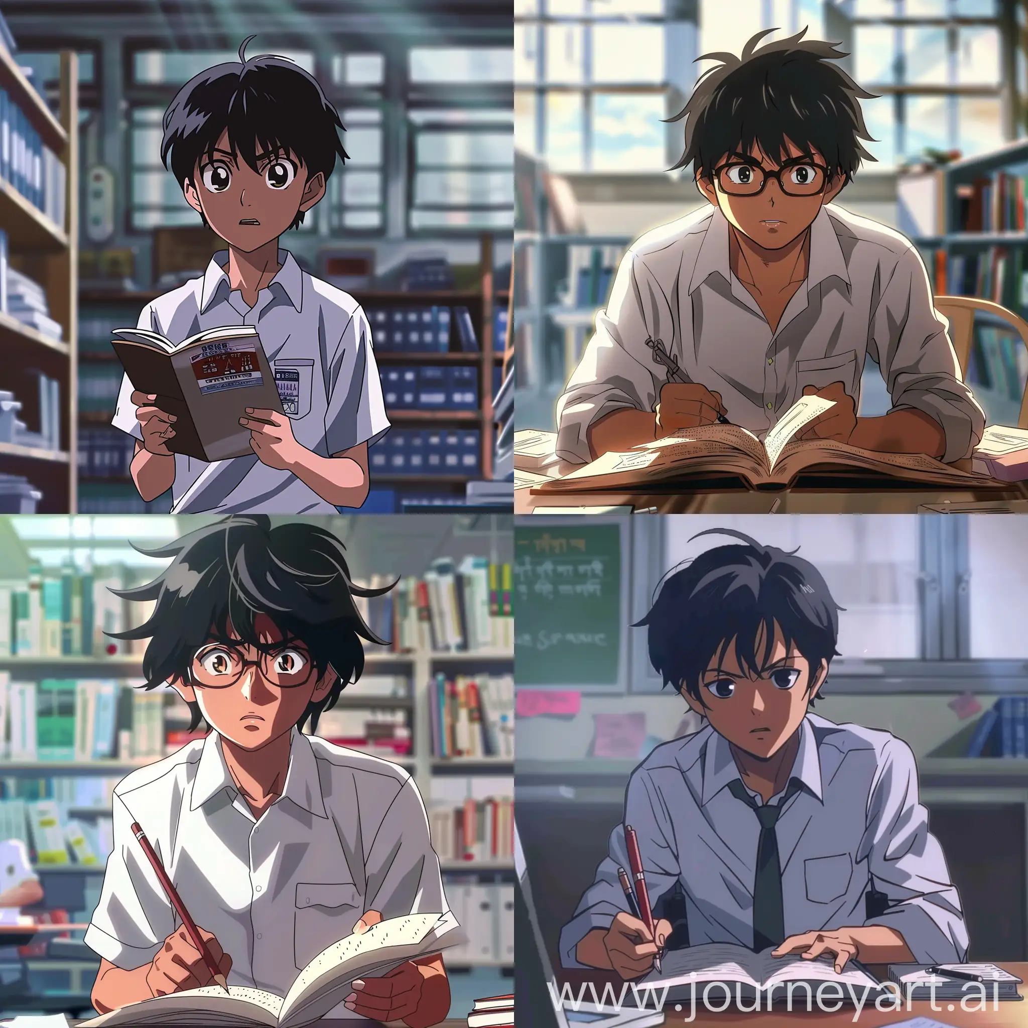 Indian boy was an Anime protagonist who is an aspiring jee student who studies whole day