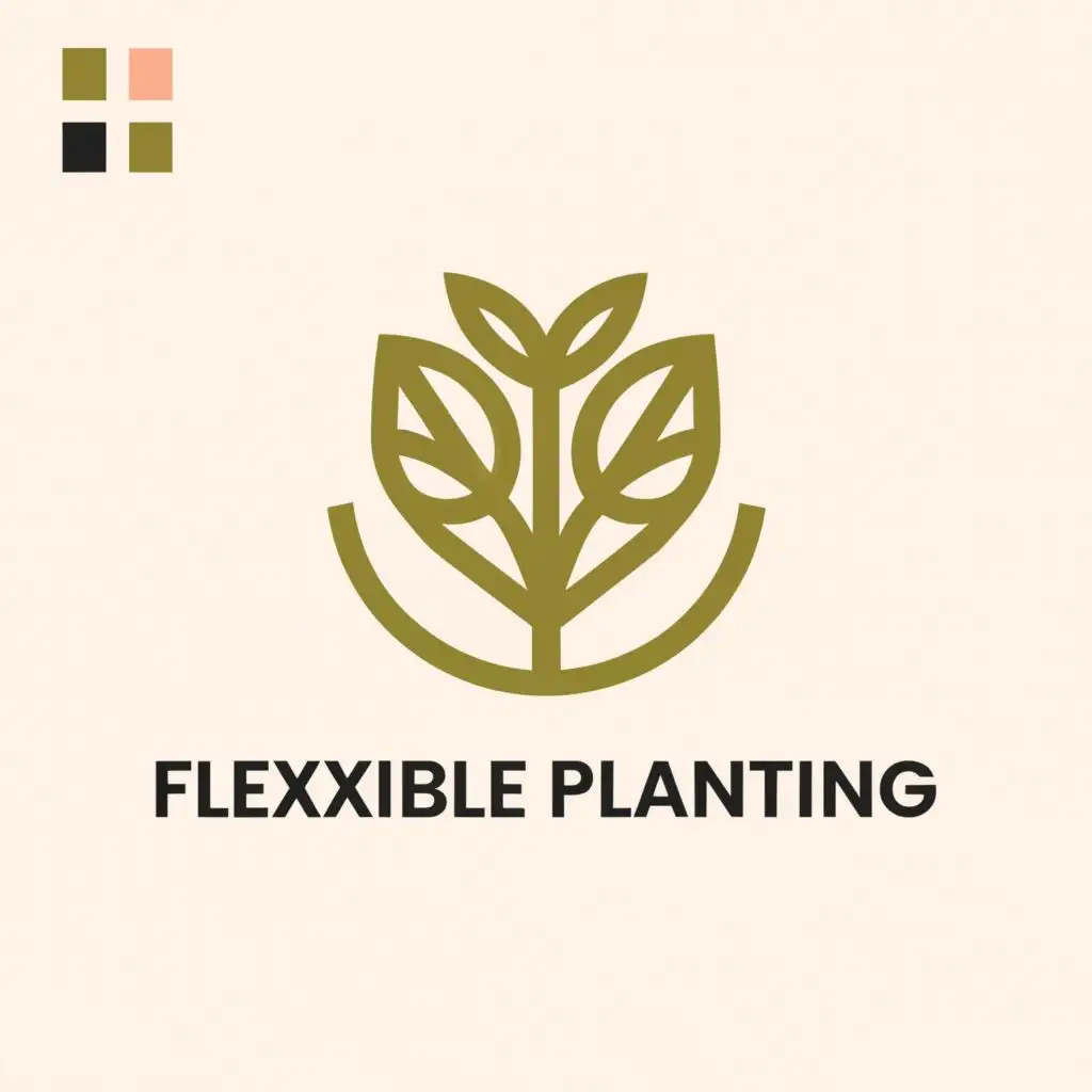 a logo design,with the text "Flexible Planting", main symbol:leaf of plant,complex,be used in Technology industry,clear background