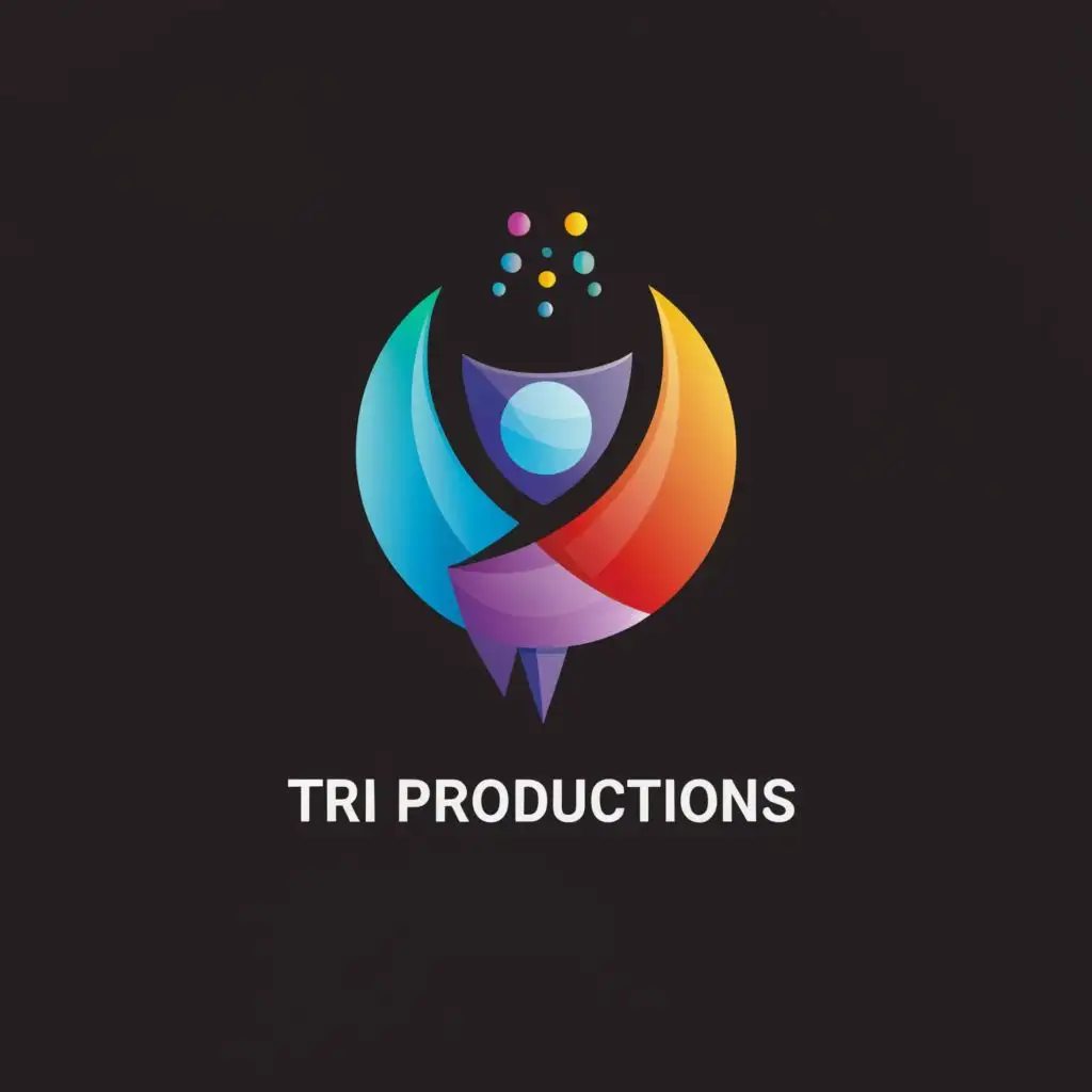 a logo design,with the text "Tri Productions", main symbol:Helping extraordinary talent become visible,complex,clear background