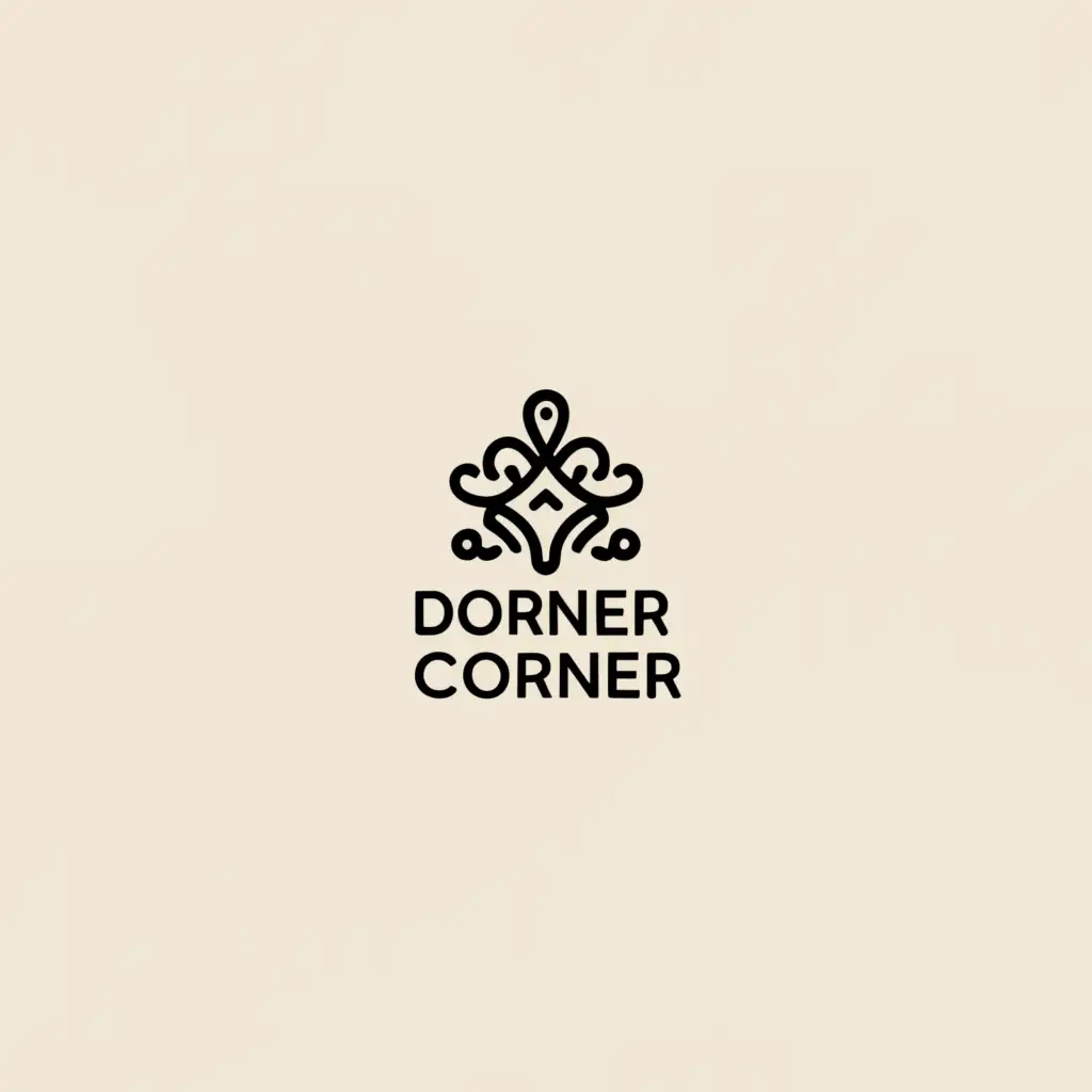 LOGO-Design-For-Dornercorner-Elegant-Decoration-Symbolizing-Home-and-Family