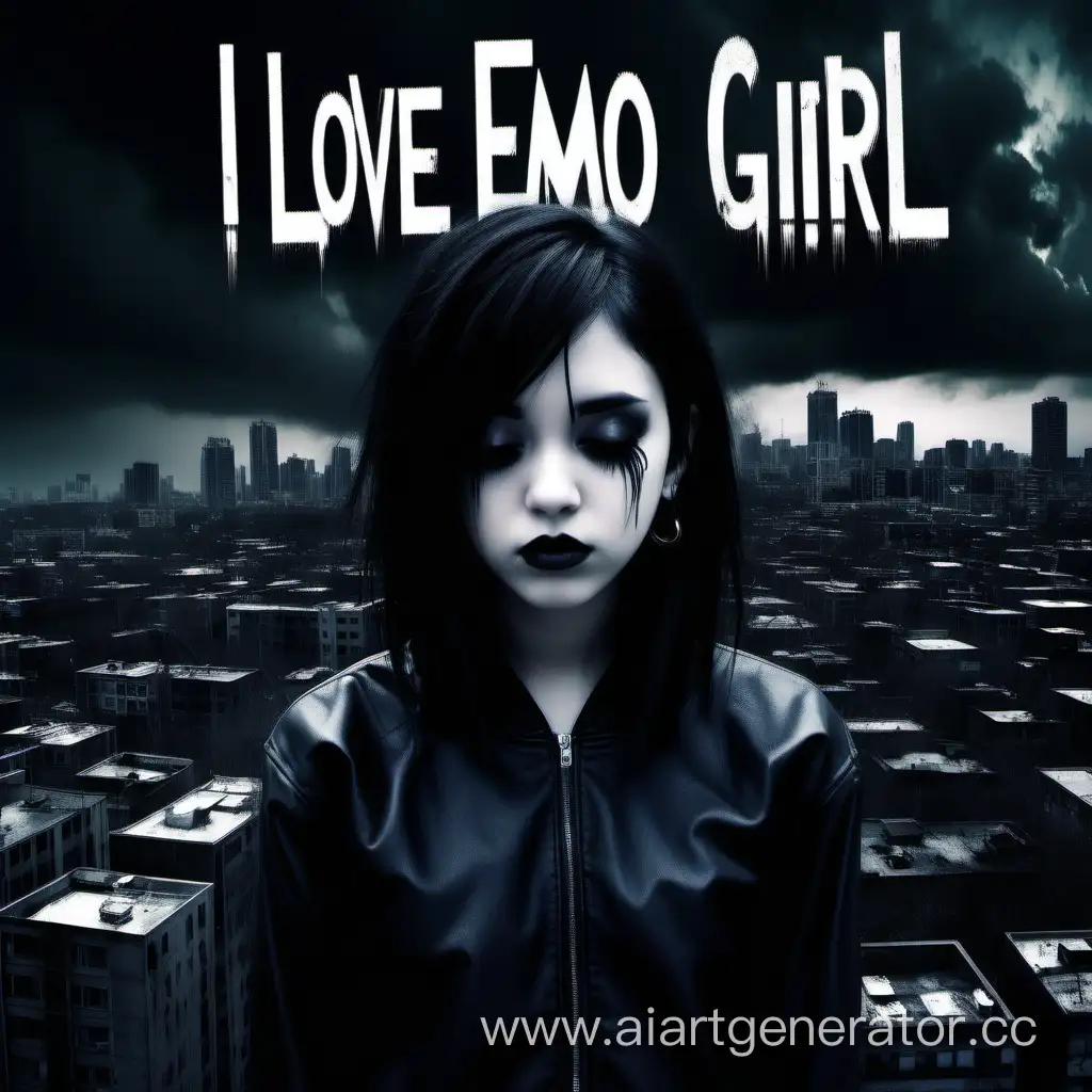 Melancholic-Emo-Girl-in-Dark-City-Night-I-Love-Emo-Girl-Album-Cover