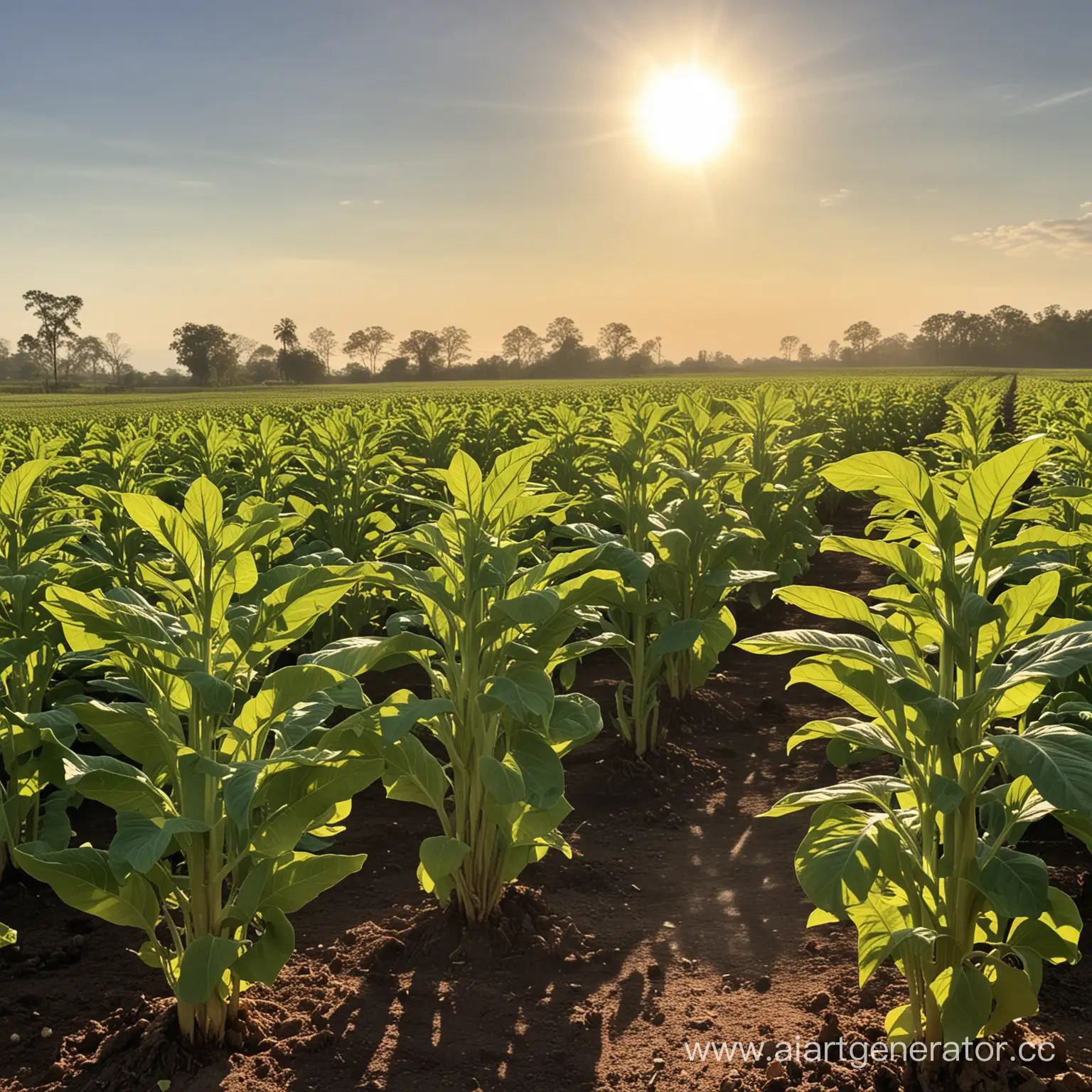 Sunlit-Tobacco-Plants-in-Growth