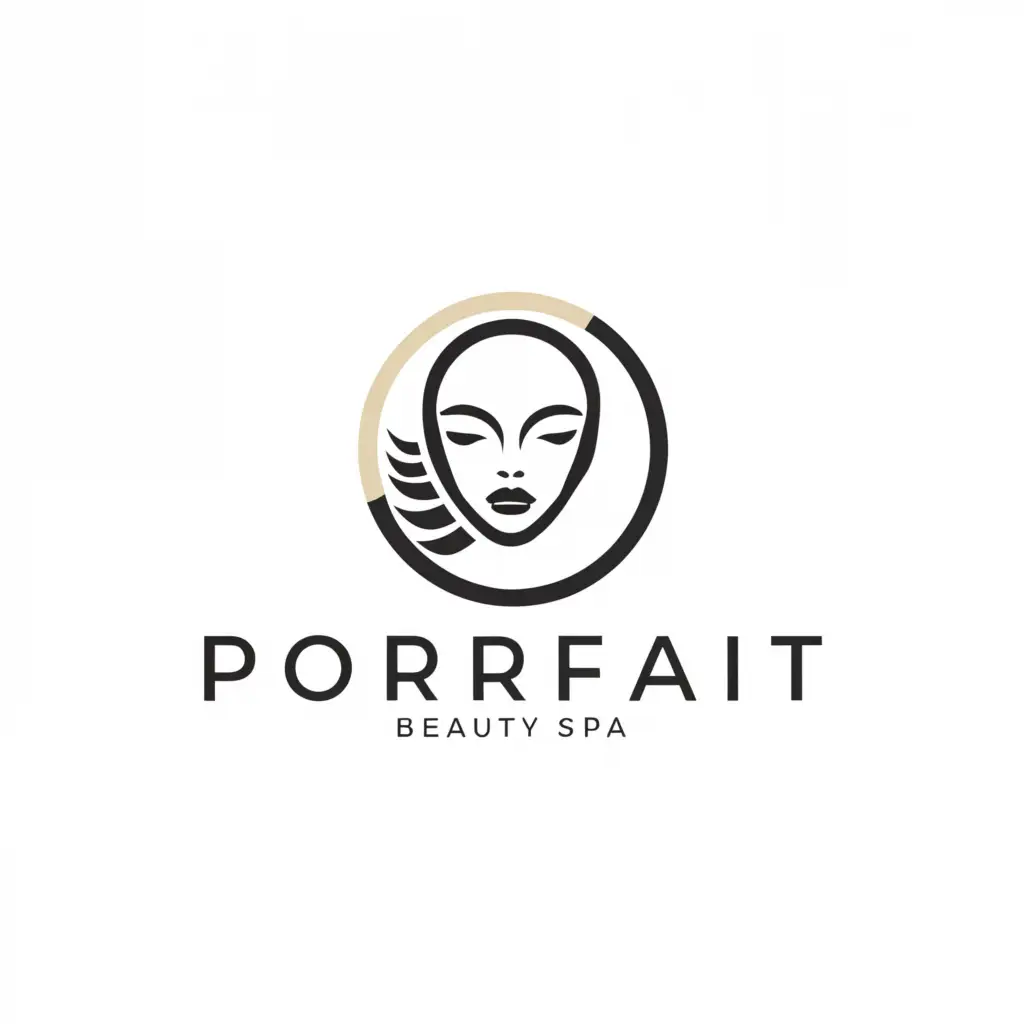 a logo design,with the text "Portrait", main symbol:beauty treatments,Minimalistic,be used in Beauty Spa industry,clear background