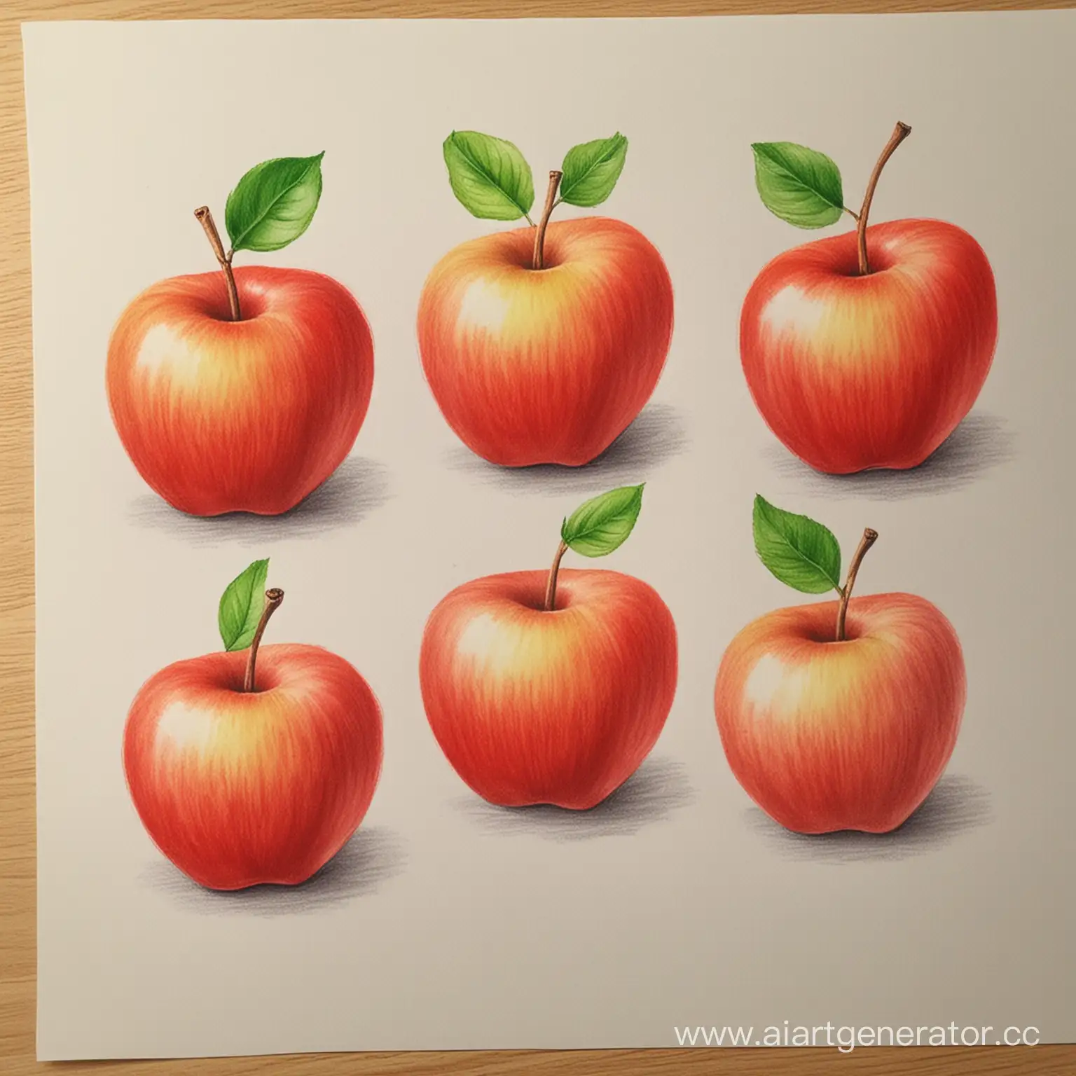 Vibrant-Five-Apples-Drawing-for-Childrens-Art-Activity