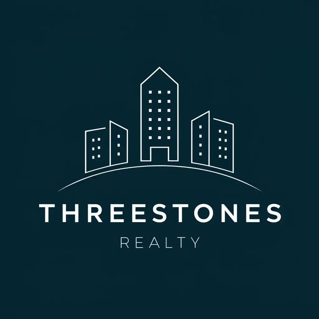 LOGO-Design-For-ThreeStones-Realty-Minimalistic-Architectural-Lines-with-Modern-Typography