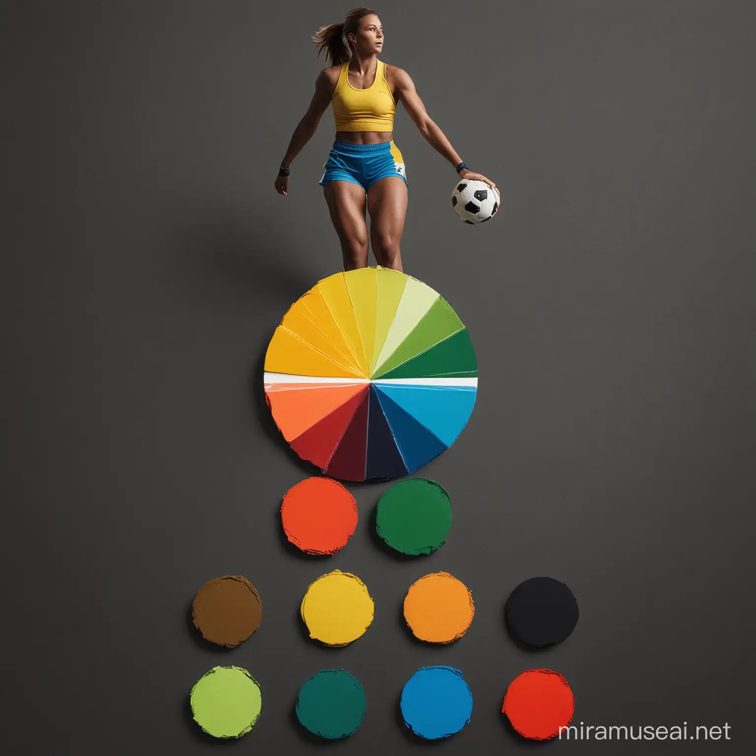 Create interesting color palettes of sports trending colors such as red, blue, green, black, yellow
