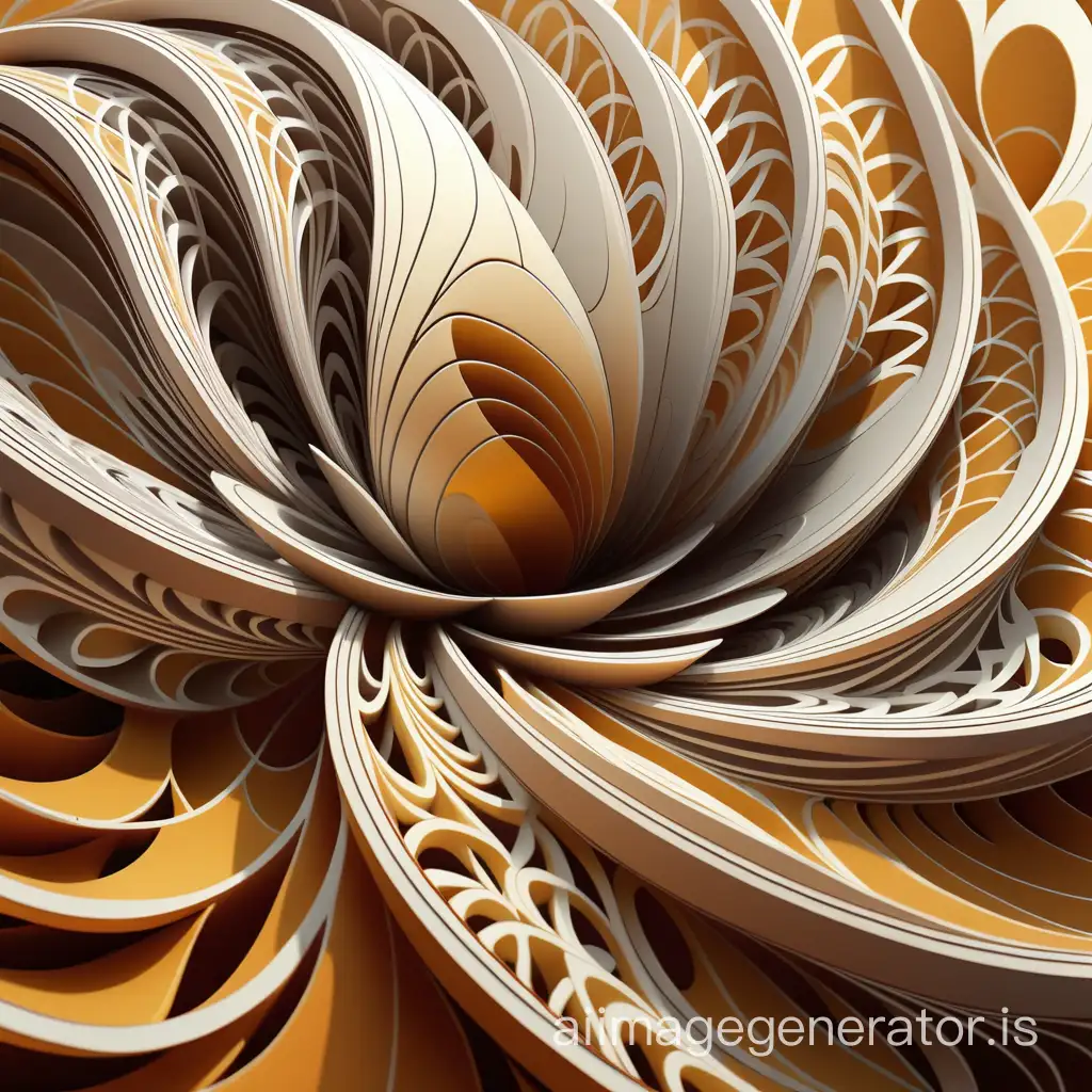 imagine spirographic drawings, complex, three-dimensional, subtle and honey shades, reflective, isometric, waxy metallic abstract vector fractals, wave function, zentangle, 3D hatching