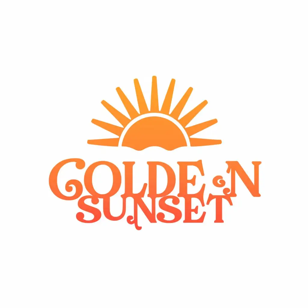 a logo design,with the text "Golden-Sunset", main symbol:Sunset,Moderate,be used in Nonprofit industry,clear background