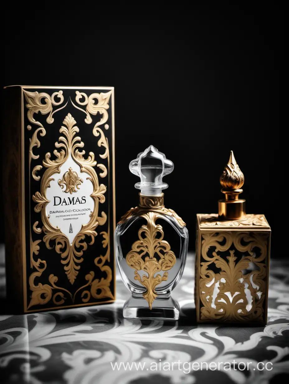 a bottle of damas cologne sitting next to a box, a flemish Baroque by Demetrios Farmakopoulos, instagram contest winner, dau-al-set, dynamic composition, contest winner, feminine