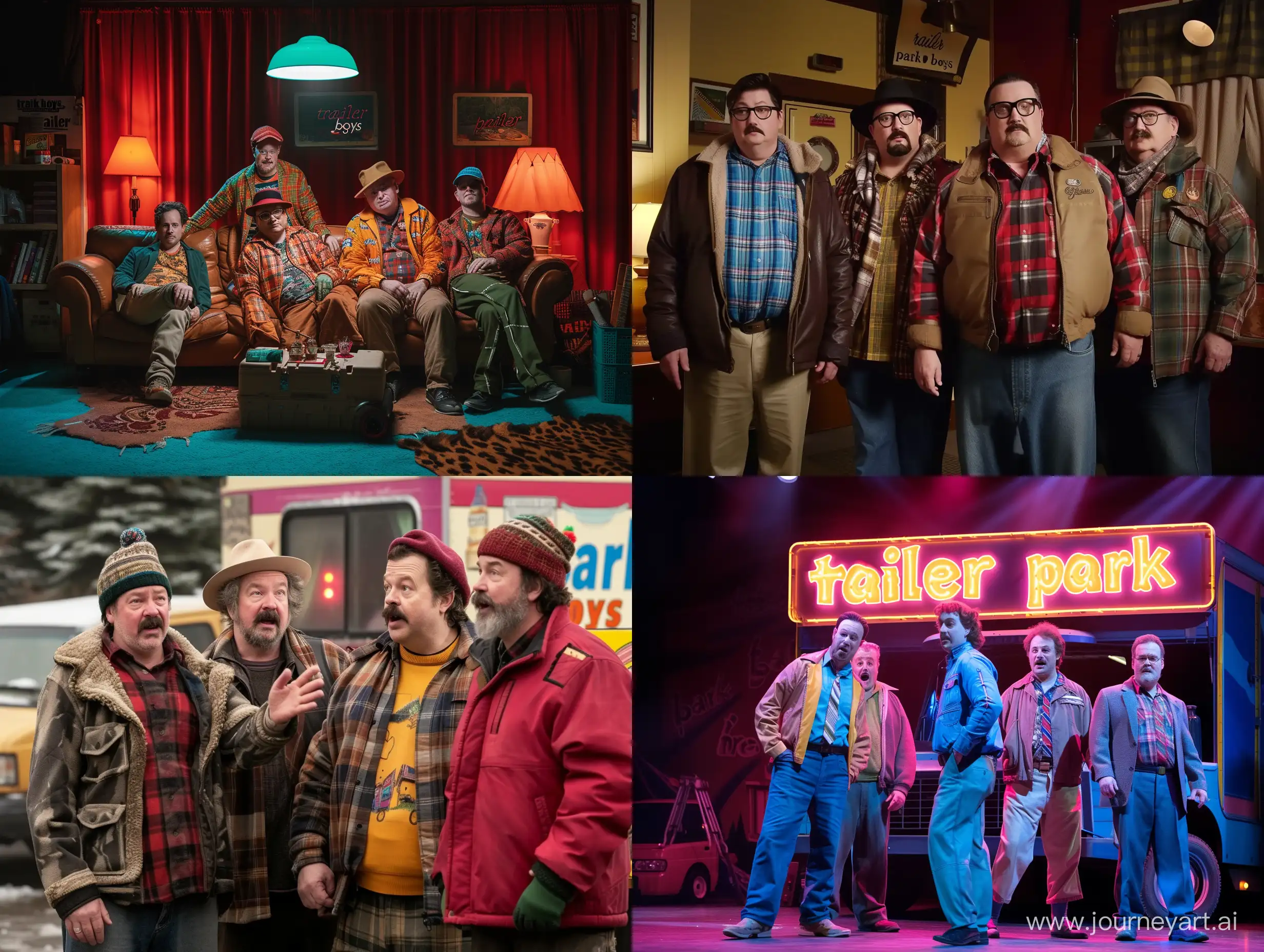 the Canadian tv show “trailer park boys” reimagined as a Broadway musical — stylize 250