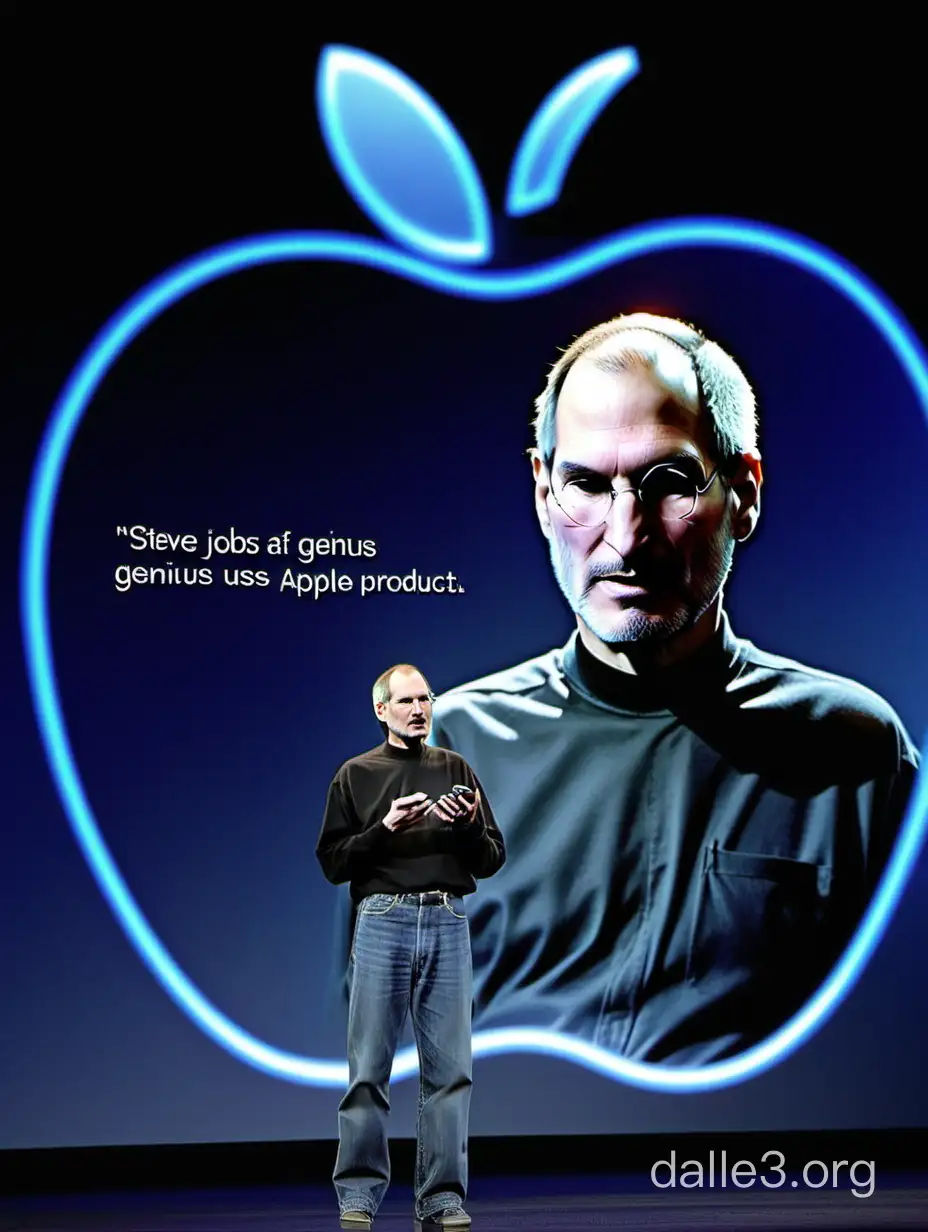 Steve Jobs thinking about some genius Apple product using holograms.