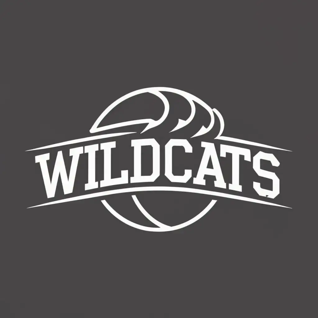 logo, logo, word only, claw, black & white, with the text "WILDCATS", typography, only change first word "W" with scratches icon. be used for basketball team logo, with the text "WILDCAT", typography, be used in Sports Fitness industry