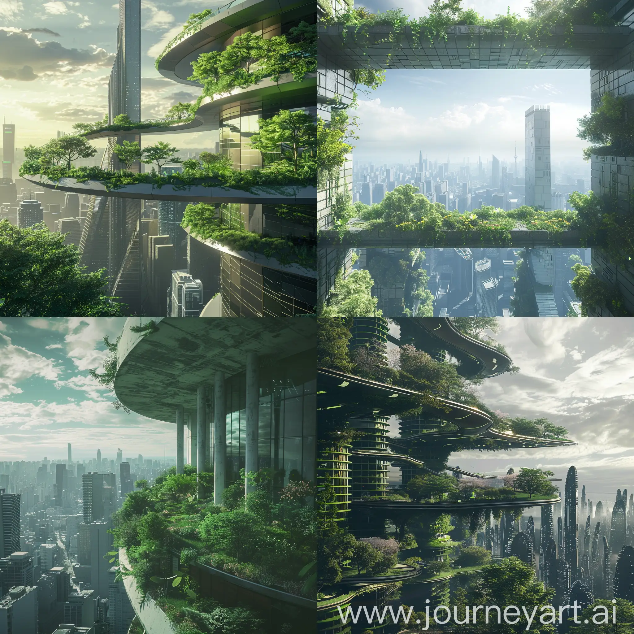 Surreal-Futuristic-Cityscape-Hyperrealistic-Green-Architecture-in-Spring