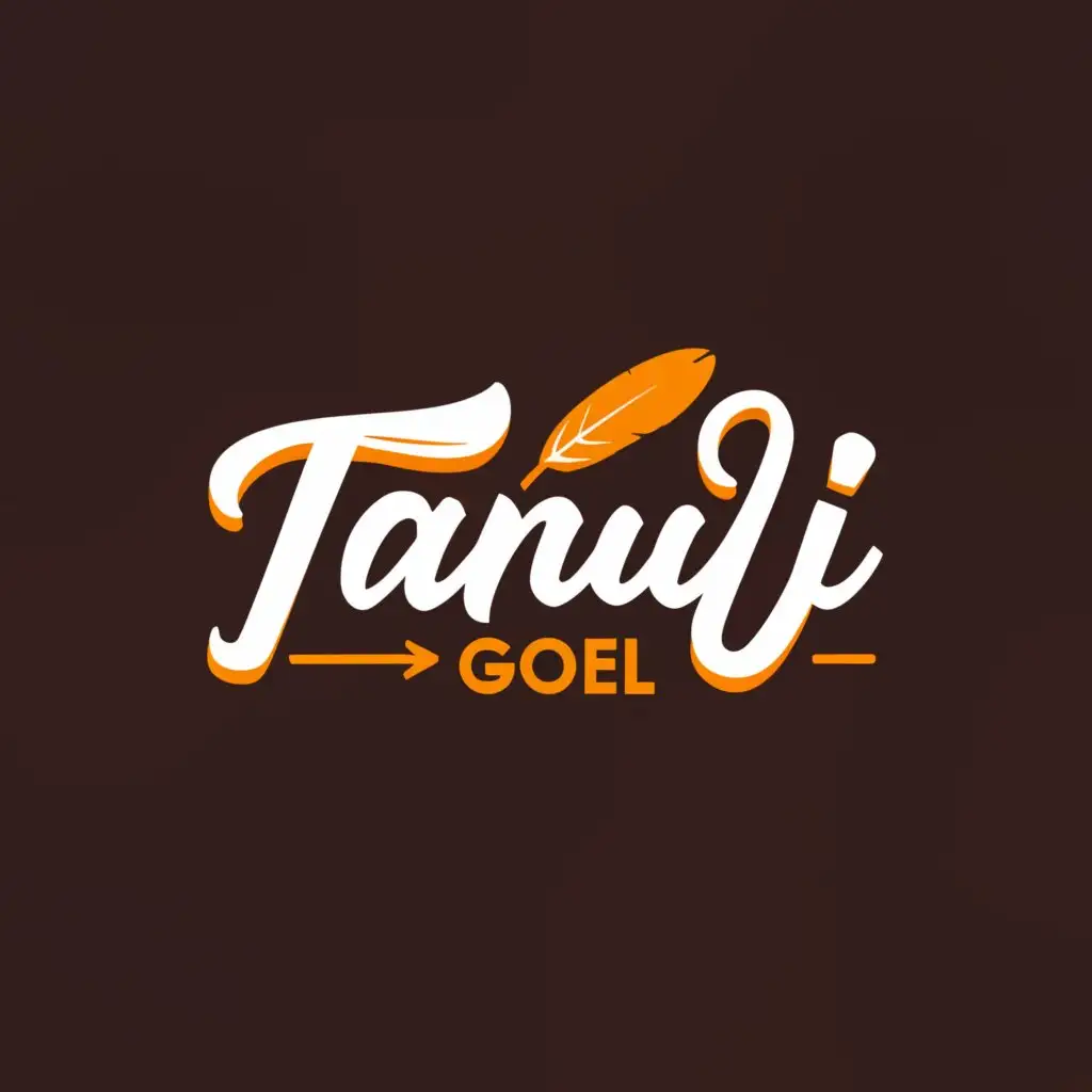 a logo design,with the text "Tanuj Goel", main symbol:logo for designer,Moderate,be used in Restaurant industry,clear background