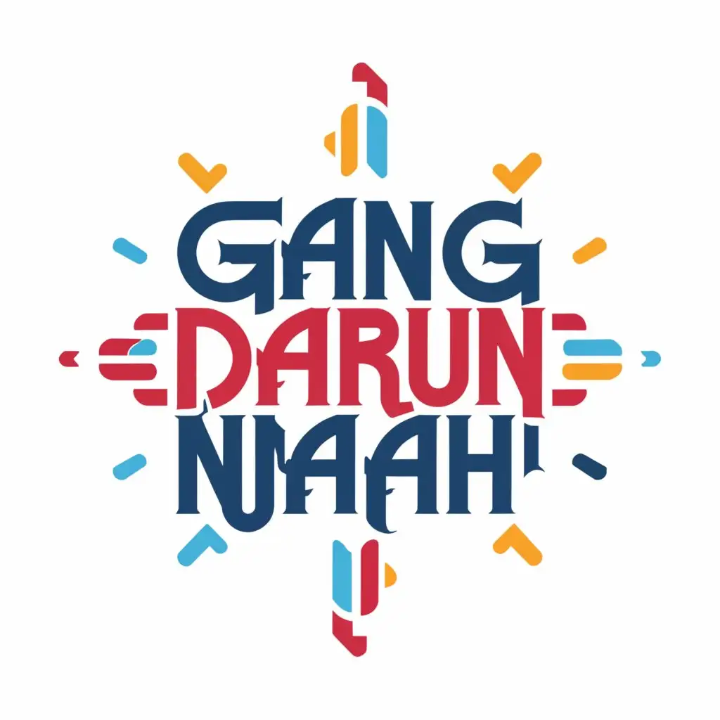 a logo design,with the text "Gang Darunnajah", main symbol:community,Minimalistic,be used in Entertainment industry,clear background