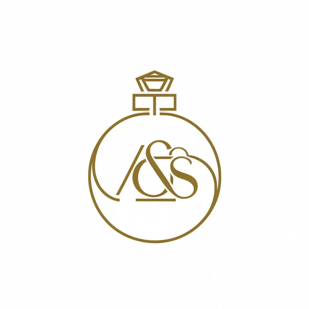 logo, perfumes, with the text "A S", typography