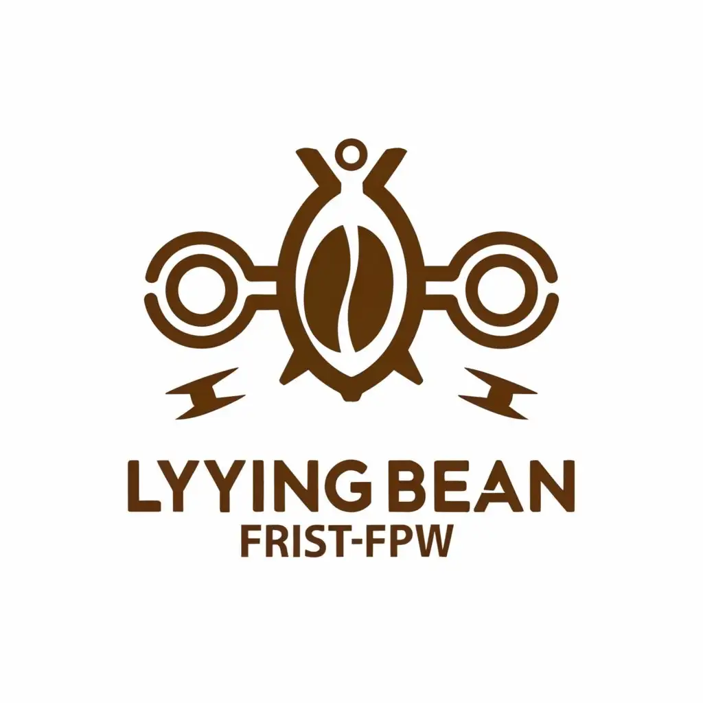 a logo design,with the text "FlyingBeanFPV", main symbol:drone coffee fpv rc,Minimalistic,be used in Entertainment industry,clear background