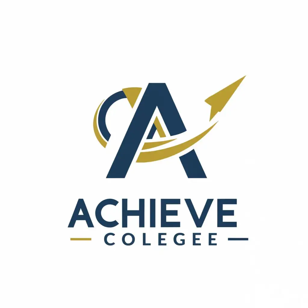a logo design,with the text "achieve college", main symbol:anything,Moderate,be used in Education industry,clear background