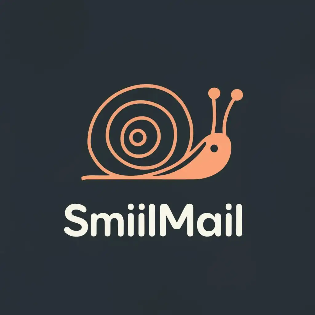 logo, A snail and an envelope, with the text "snailmail", typography, be used in Home Family industry