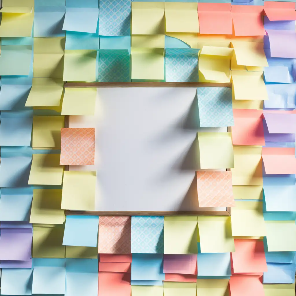 Colorful-Sticky-Notes-Arranged-on-Whiteboard-Organized-Office-Inspiration