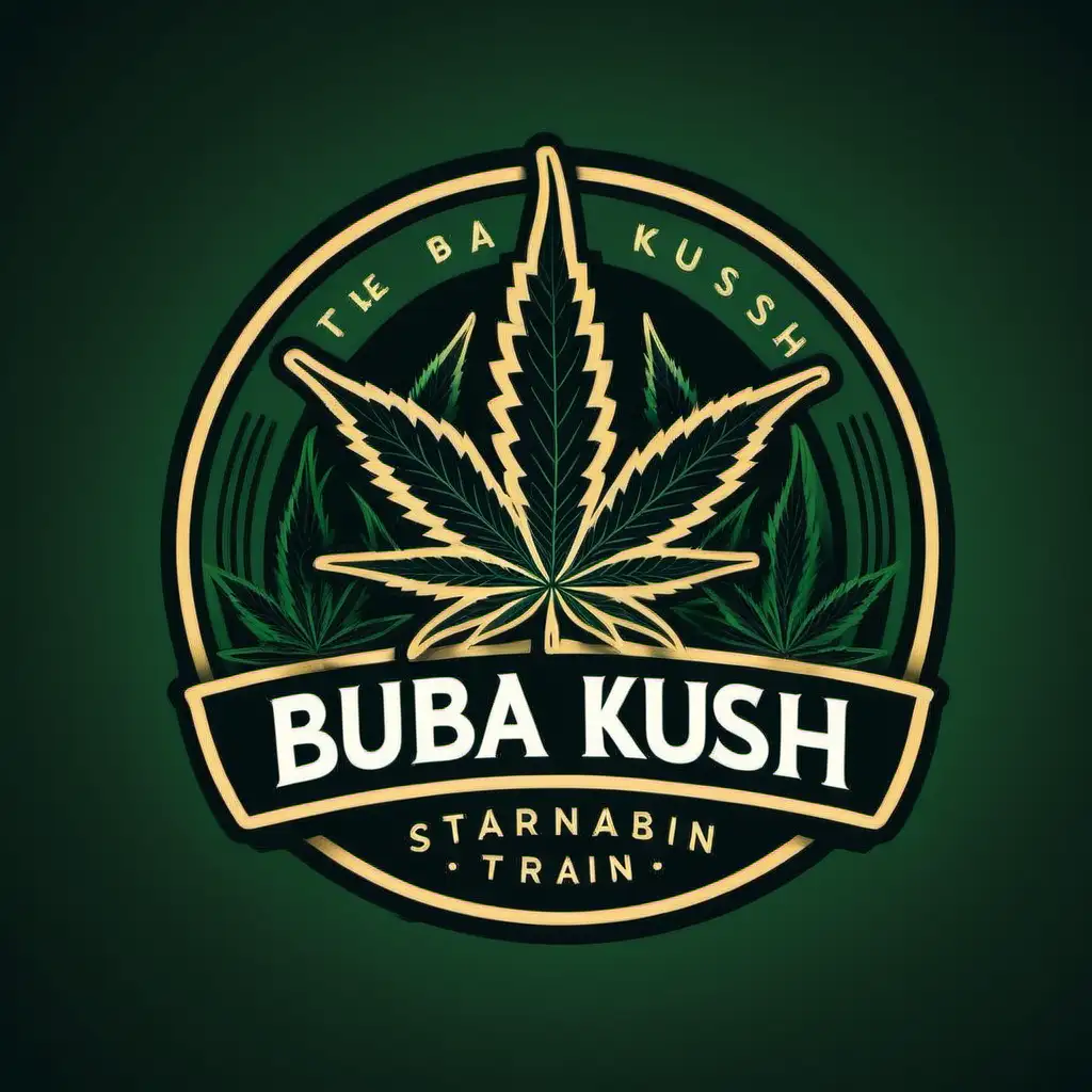Bubba Kush Strain Cannabis Brand Logo Vibrant and Distinctive
