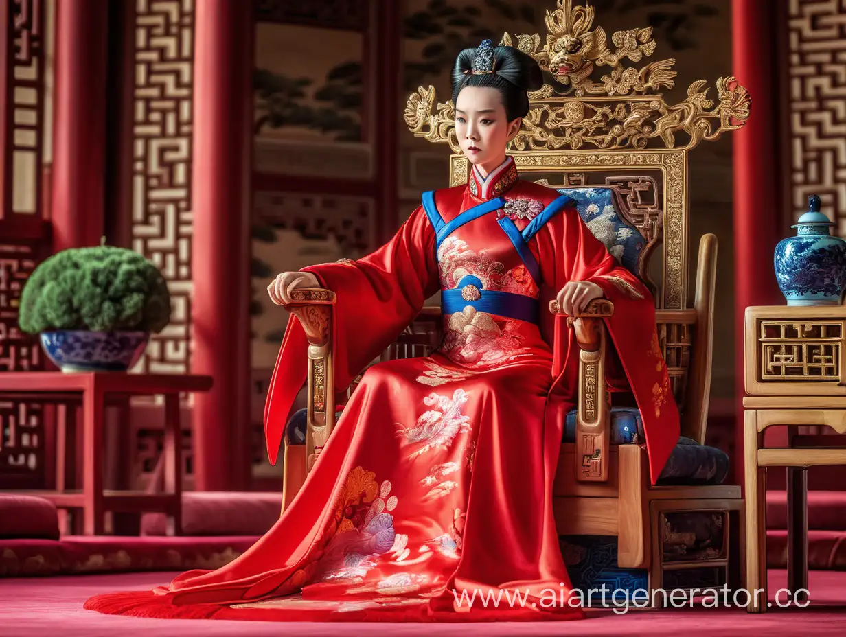 The-Majestic-Empress-of-China-in-Regal-Red-Silk