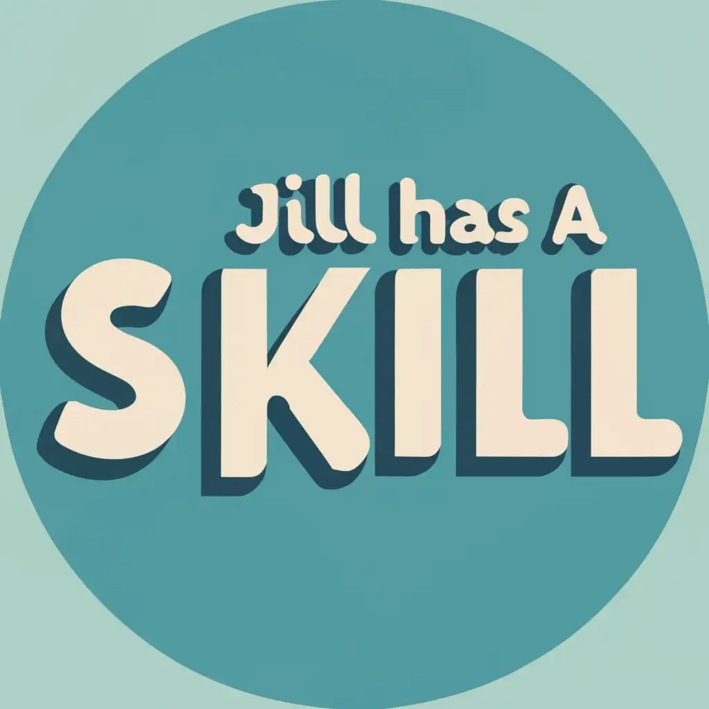 logo, puzzle, with the text "Jill has a Skill", typography