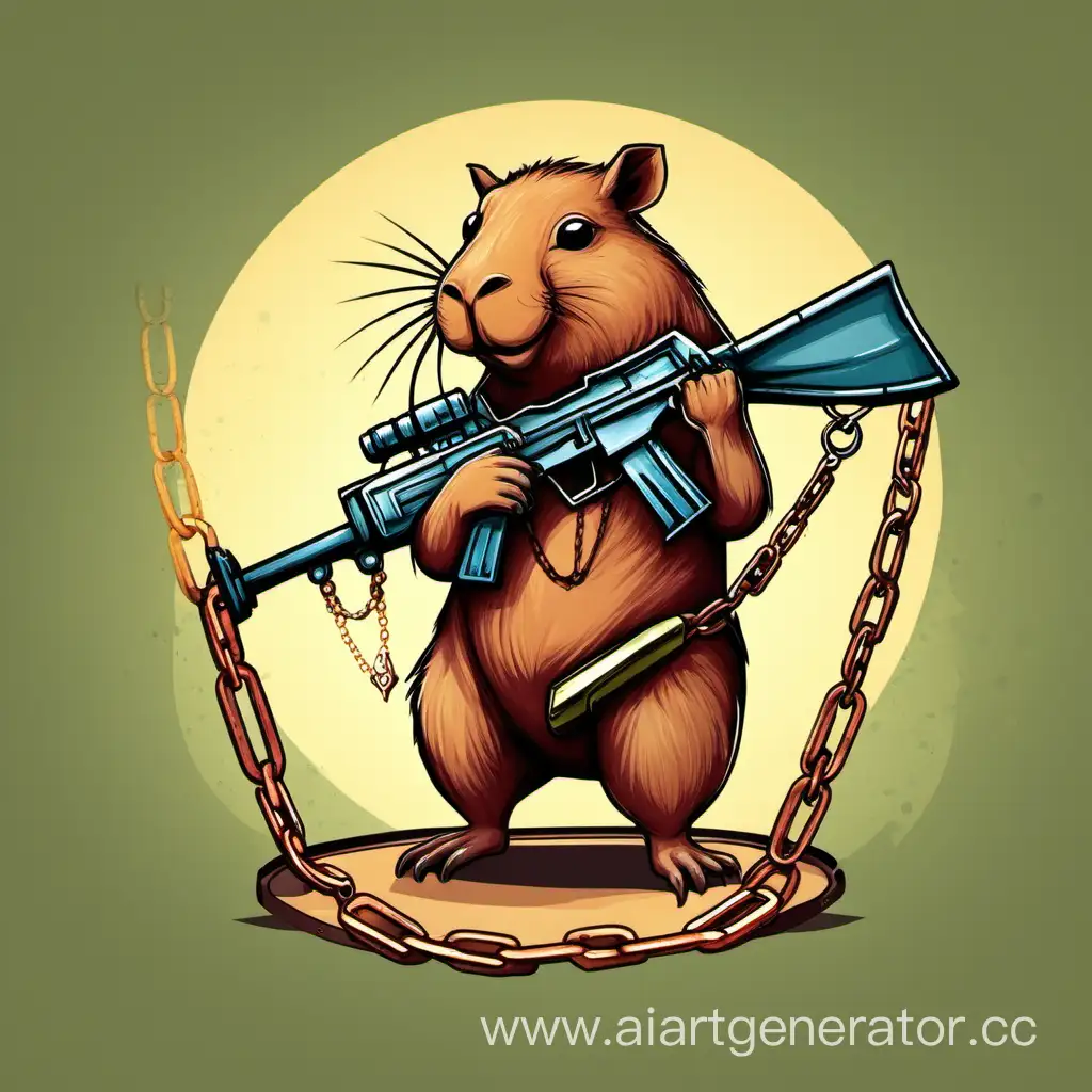 Capibara-Warrior-with-Weapon-and-Pendant