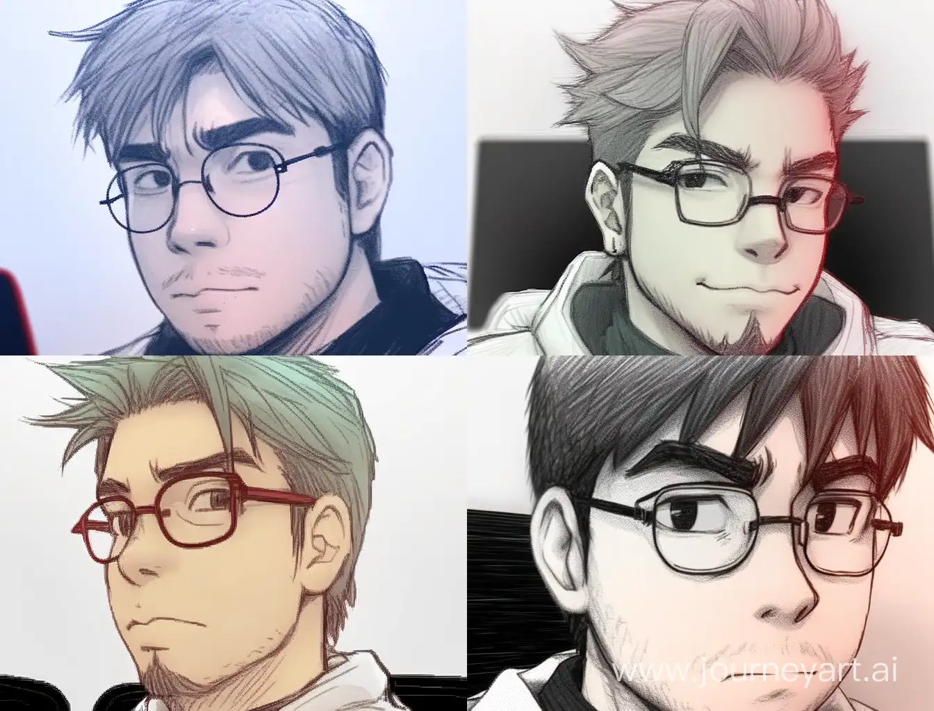 Anime-Portrait-of-a-Man-with-Glasses