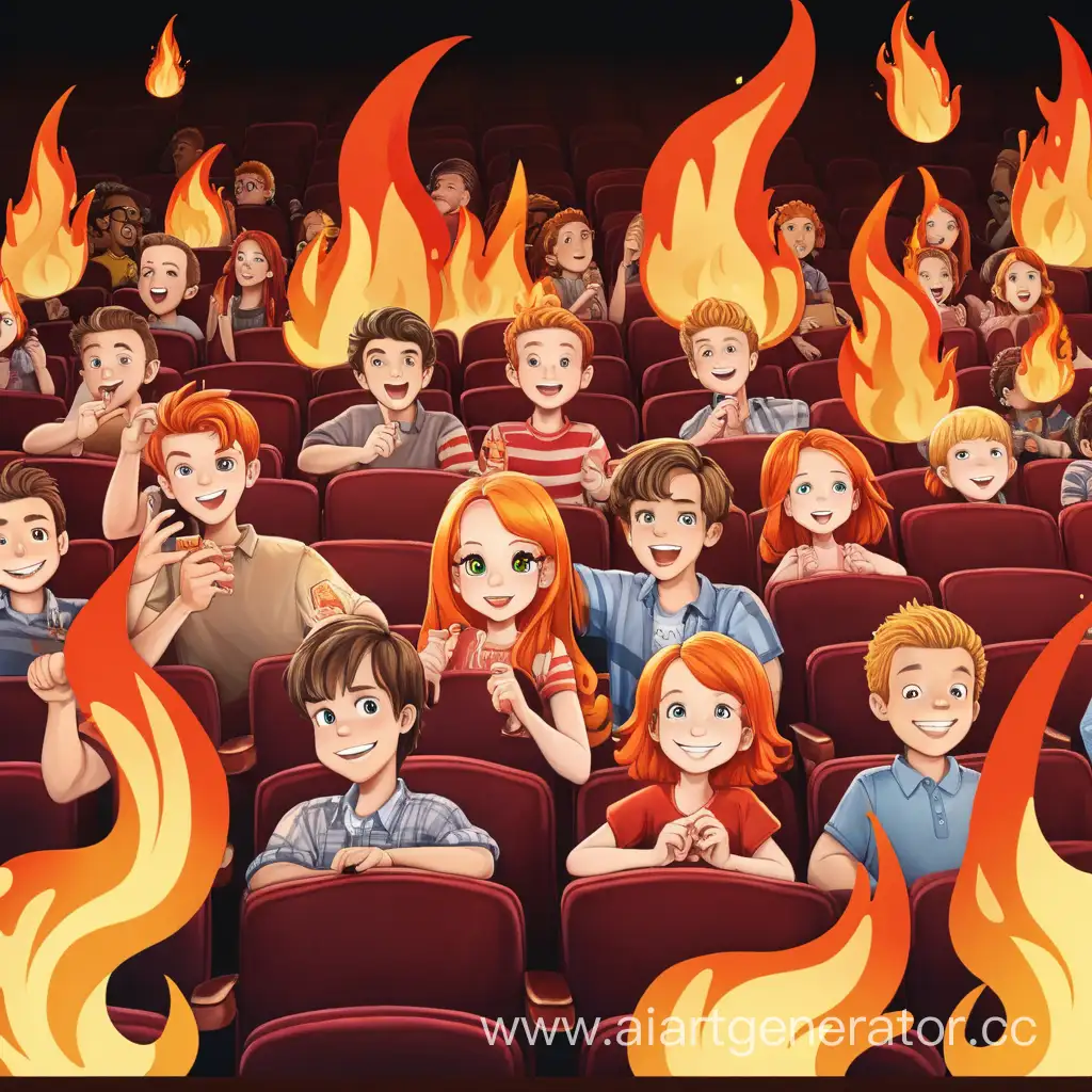 Огонь, пламя, жарко, мультик , театр, мальчики , девочки, зрители