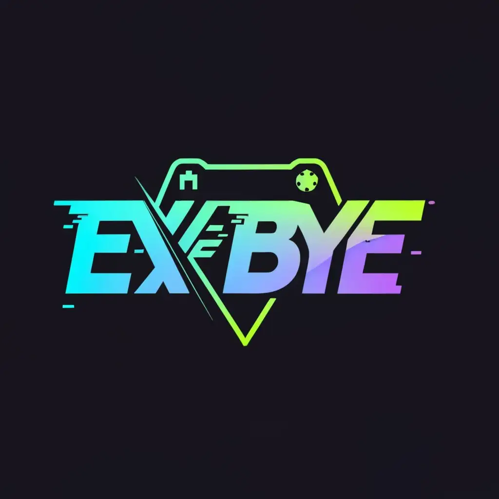 a logo design,with the text "Exe Bye", main symbol:Gamer,complex,clear background