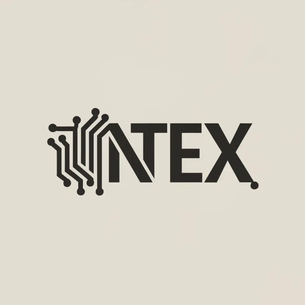 a logo design,with the text "NTex", main symbol:electronics

,Minimalistic,be used in Technology industry,clear background