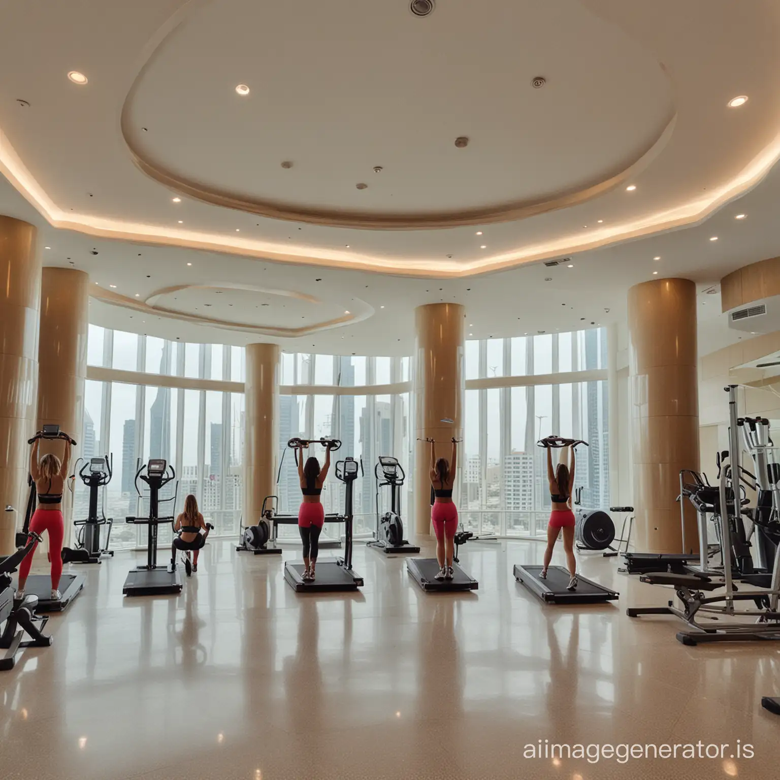 Luxury-Gym-Workout-for-Women-in-Bahrain-Skyscraper-Hotel