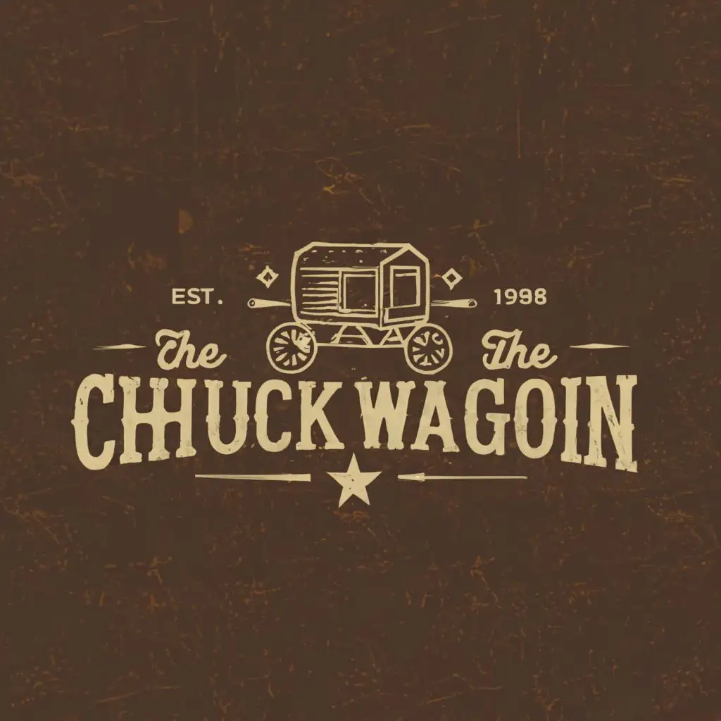 a logo design,with the text "The Chuck Wagon", main symbol:Covered wagon

,complex,clear background