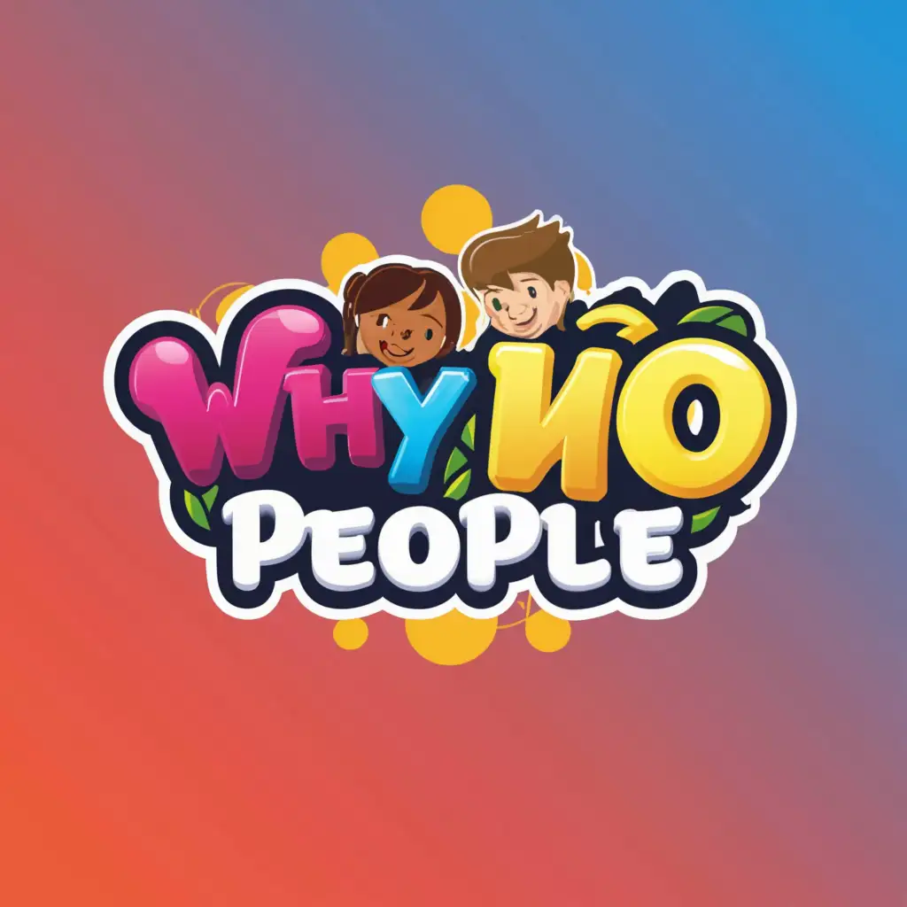 a logo design,with the text 'whynopeople', main symbol:boy and girl Live video show,Moderate,clear background