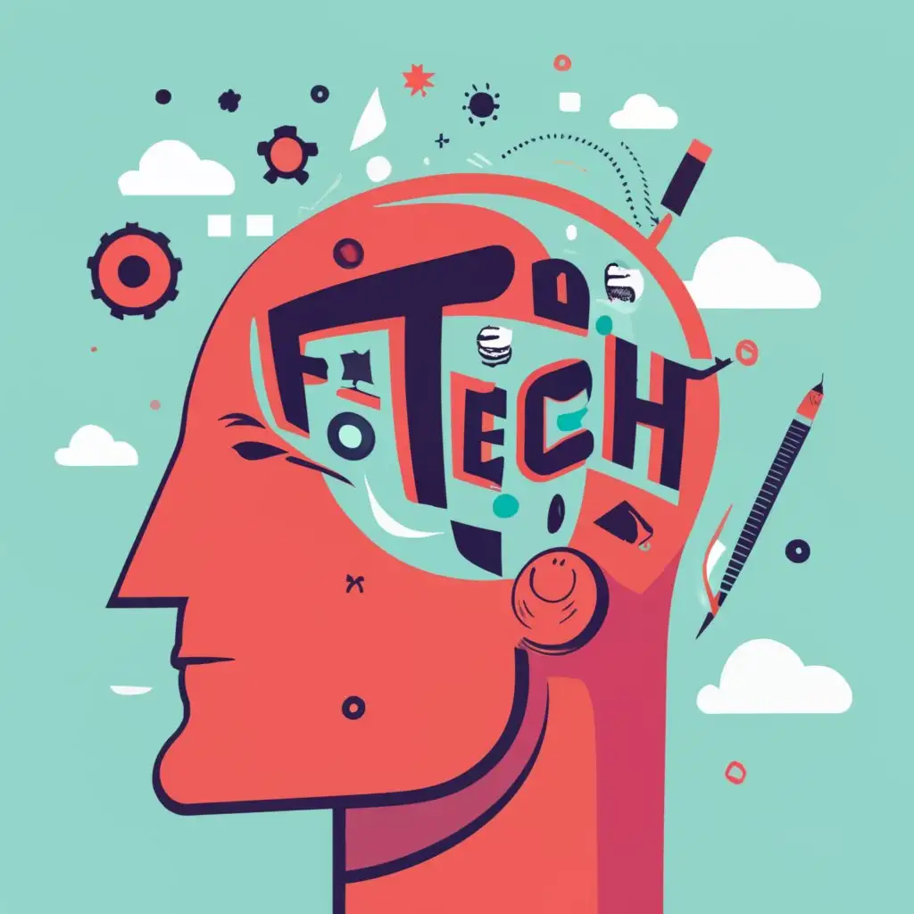 logo, Mind, with the text "Facto Techzy ", typography, be used in Education industry