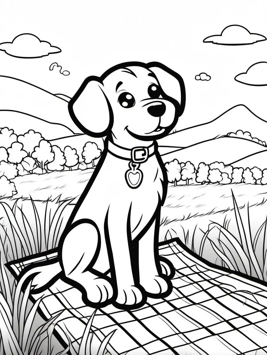 Cute Dog Sitting Cartoon - Cute Dog Sitting Cartoon - Posters and