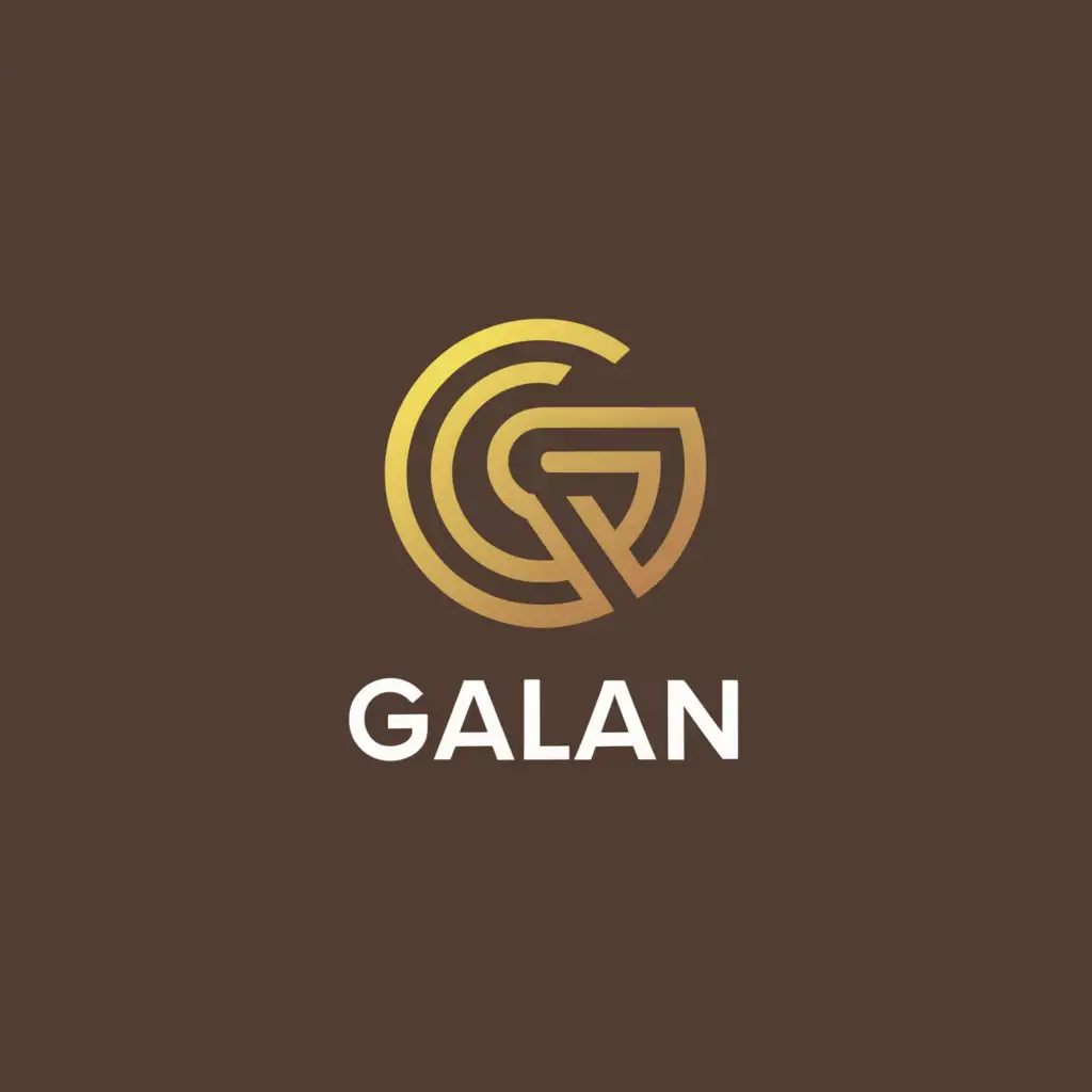 a logo design,with the text "Galan", main symbol:Luxurious,Minimalistic,be used in Home Family industry,clear background