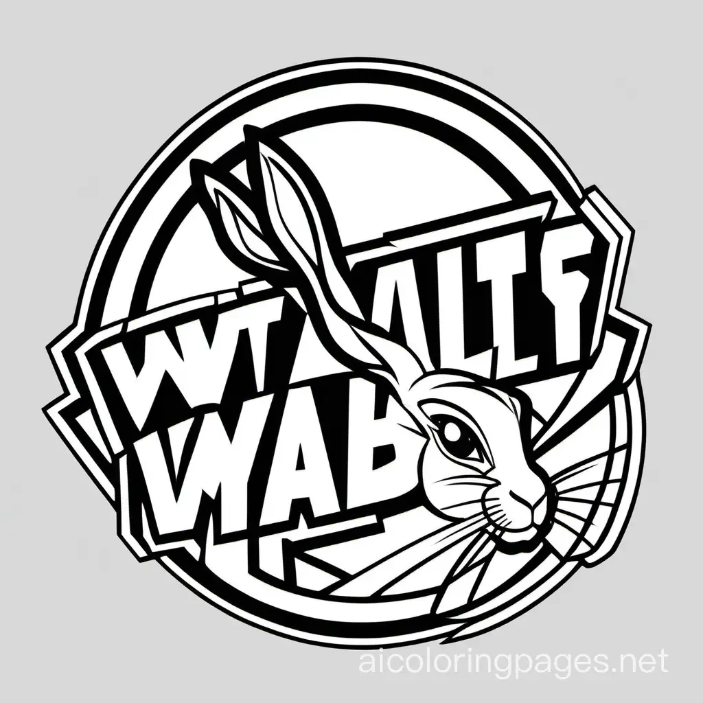 West-Valley-City-Rabbits-Team-Logo-Coloring-Page-Simple-Line-Art-for-Easy-Coloring