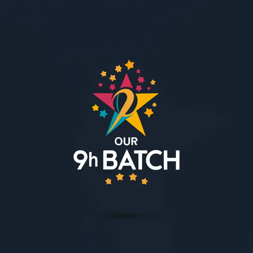 a logo design,with the text "Our 9th Batch", main symbol:star,Moderate,be used in Education industry,clear background
