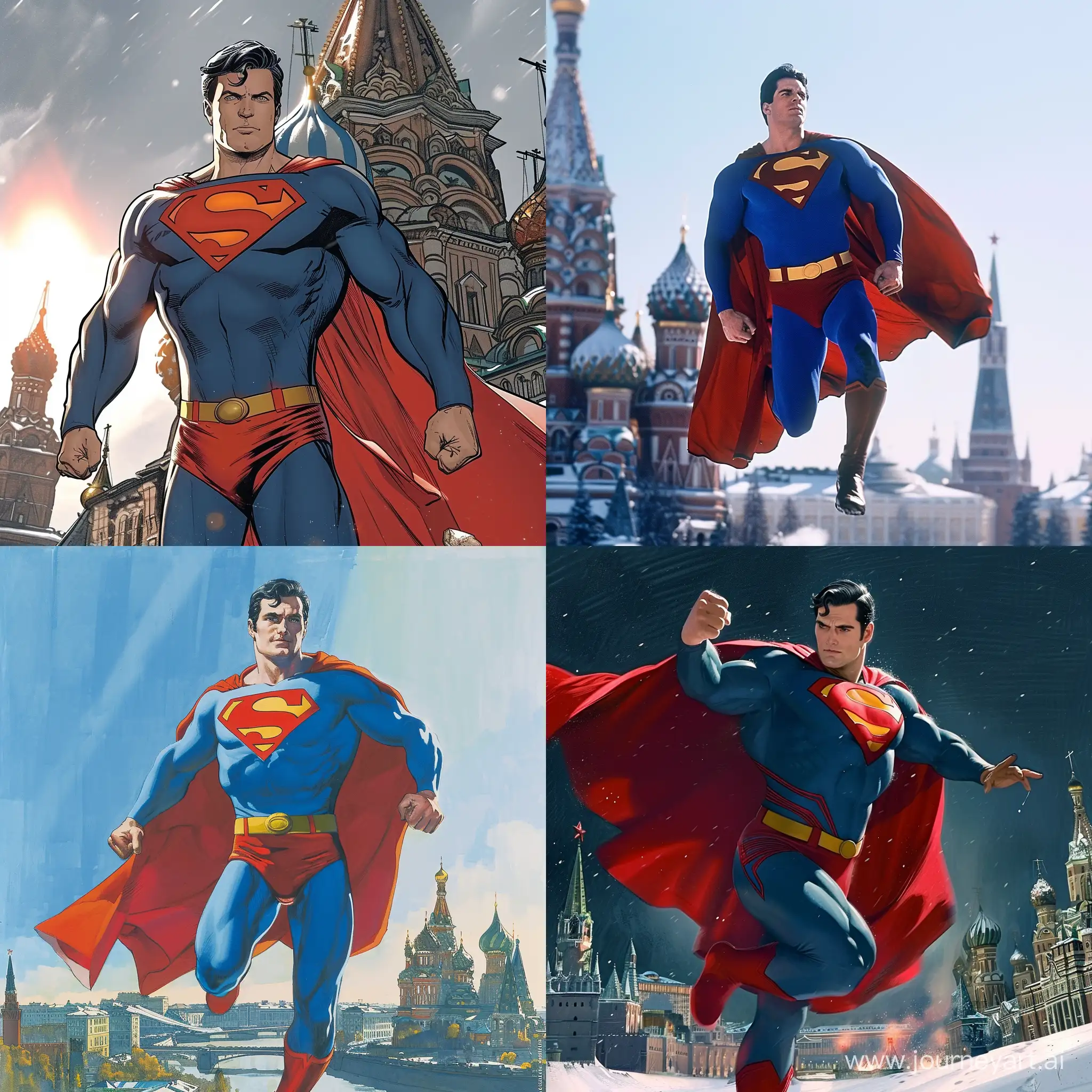 Superman-in-Russia-Digital-Art-Dynamic-1906inspired-Heroic-Scene