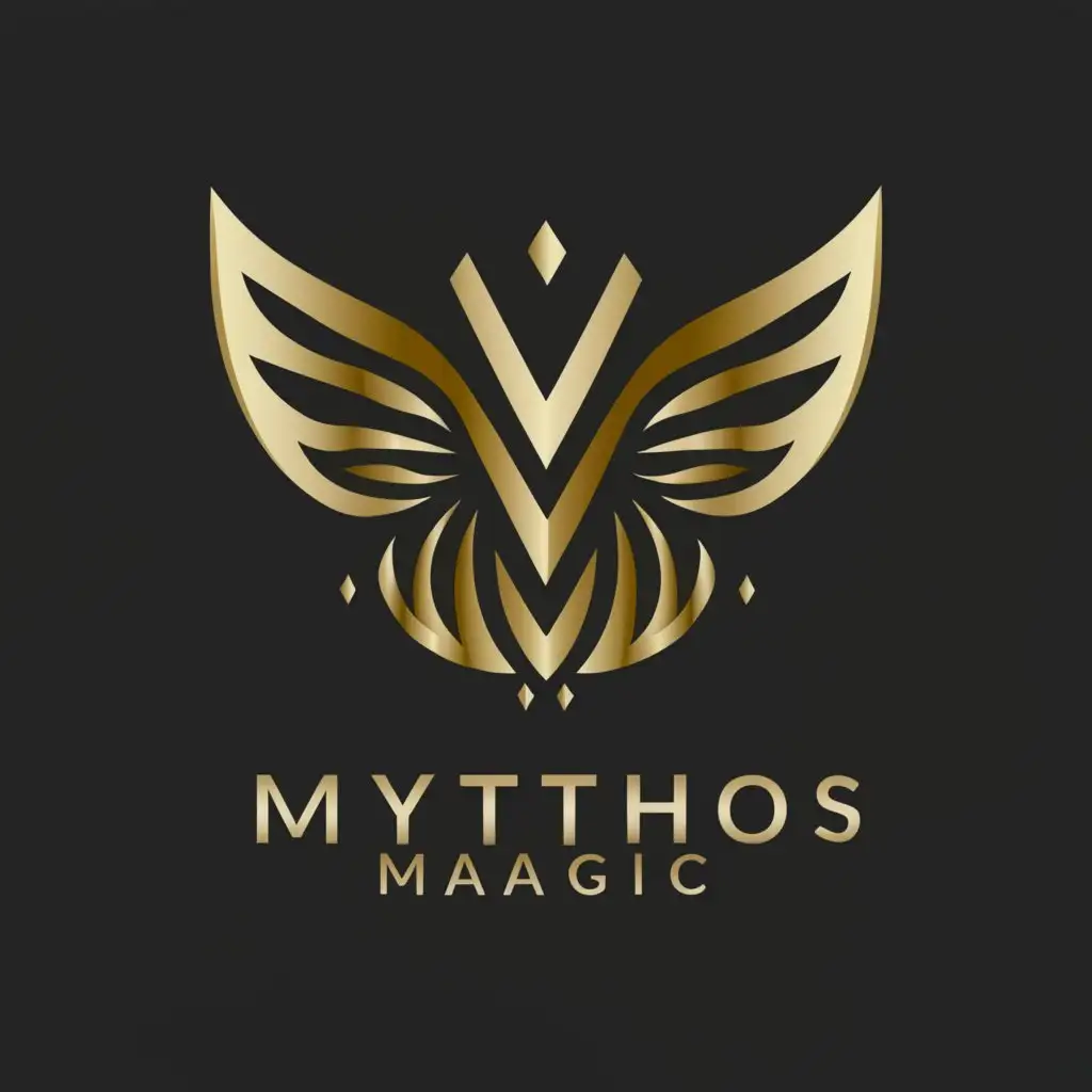 a logo design,with the text "Mythos Magic", main symbol:wing, M, Y, T, H, O, S,Moderate,be used in Beauty Spa industry,clear background