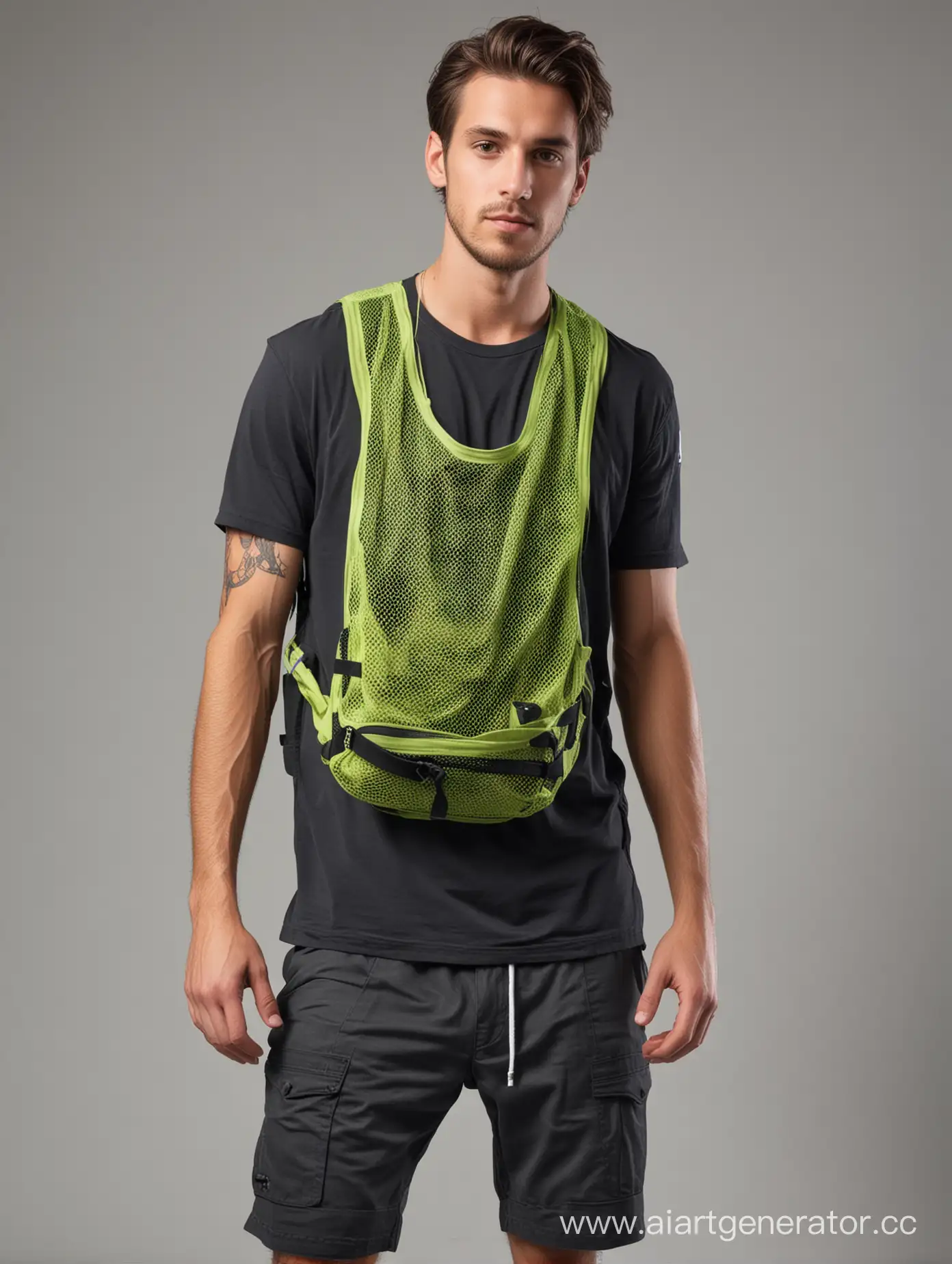 Stylish-and-Functional-Mesh-Fabric-Travel-Vest-with-Convertible-Bag-Feature-for-Skateboarders