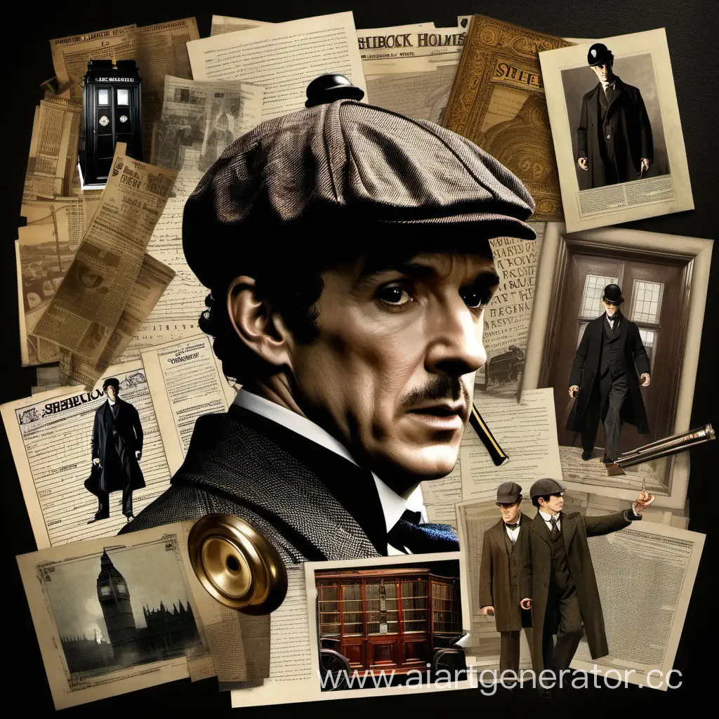 collage art about sharlock holmes