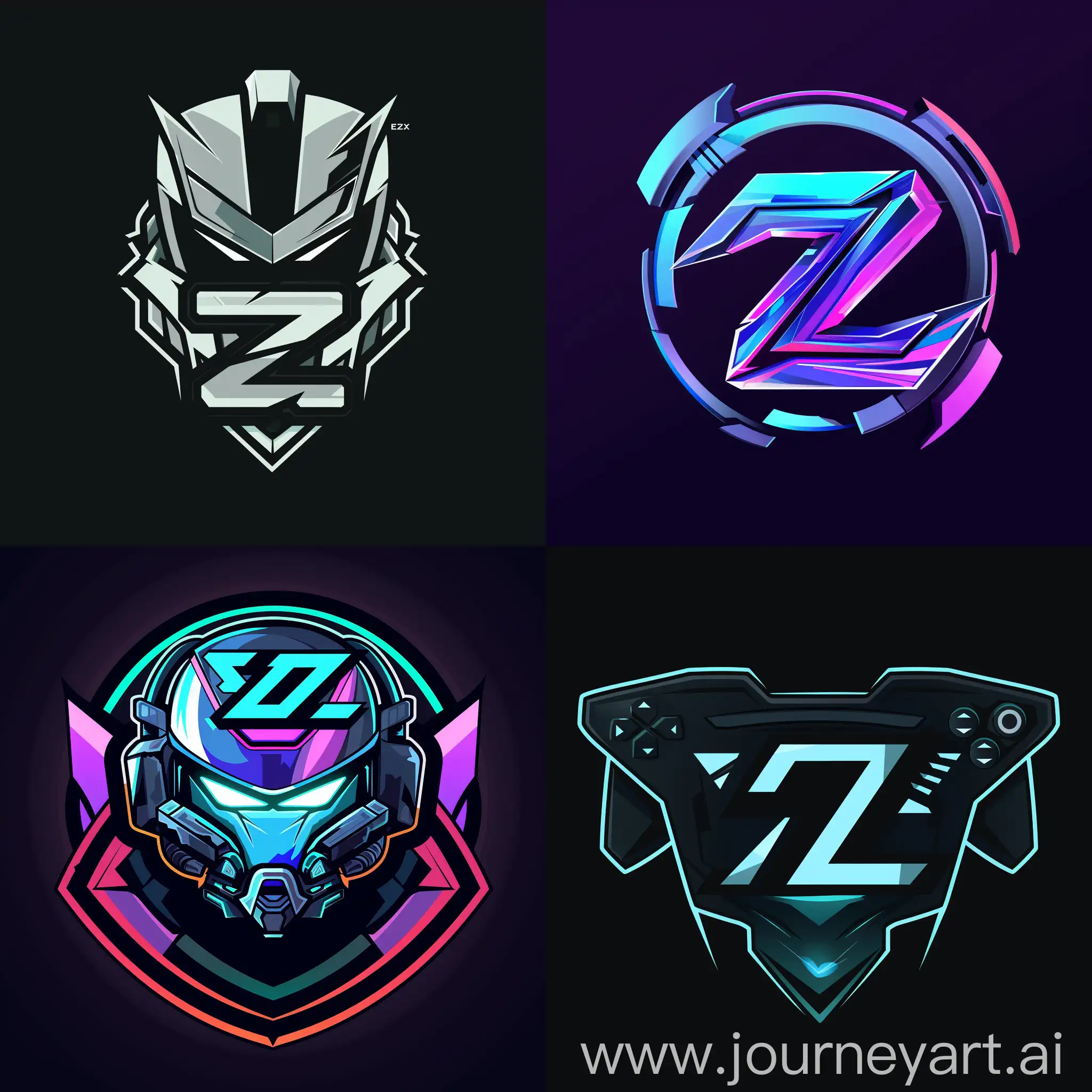 Create a logo for the computer game creation team, called EZ