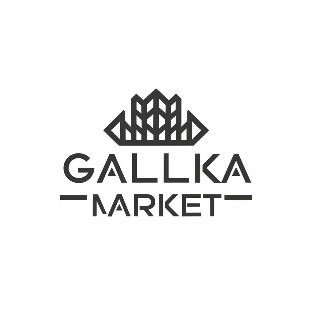 a logo design,with the text "GALKA MARKET", main symbol:stone,complex,be used in Retail industry,clear background